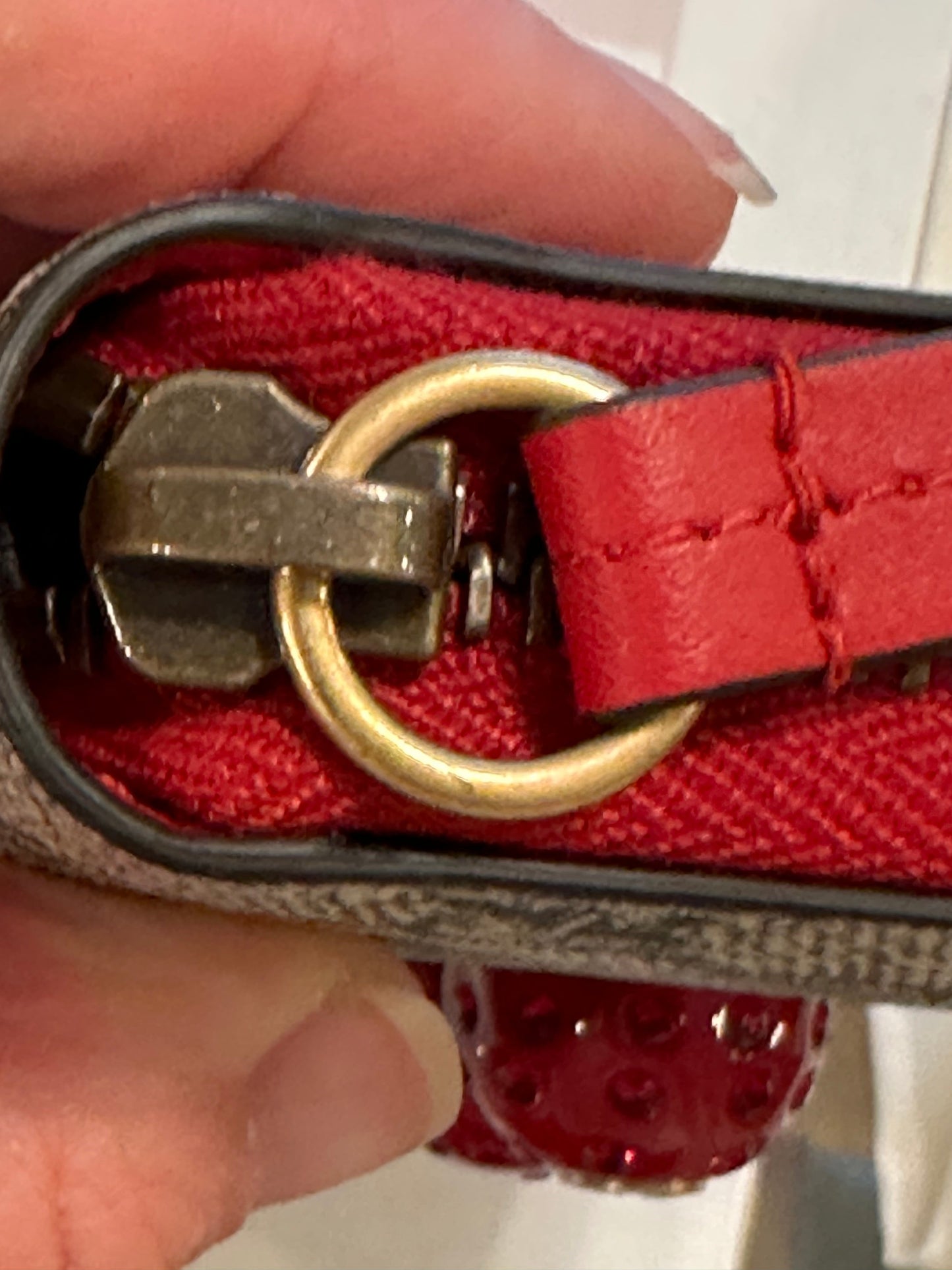 Gucci GG Supreme Canvas Zip Around Wallet with Cherries