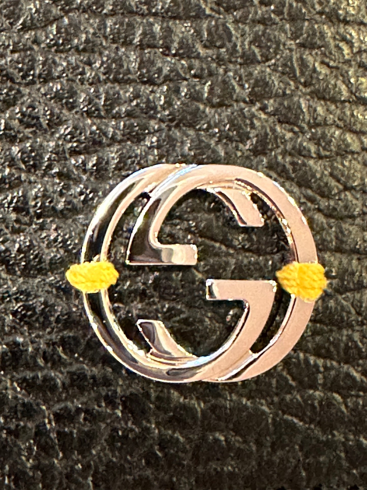 Gucci Black Bifold Short Wallet with Yellow Interior