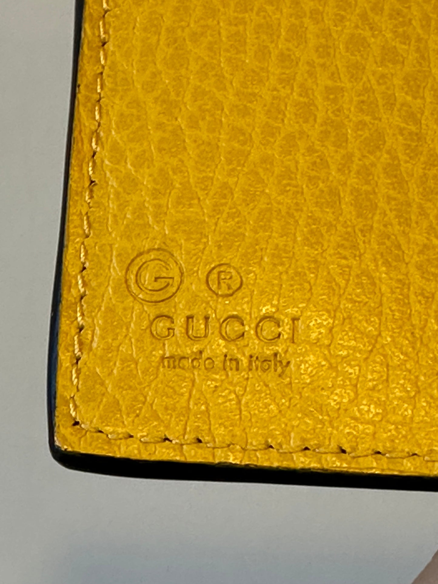 Gucci Black Bifold Short Wallet with Yellow Interior