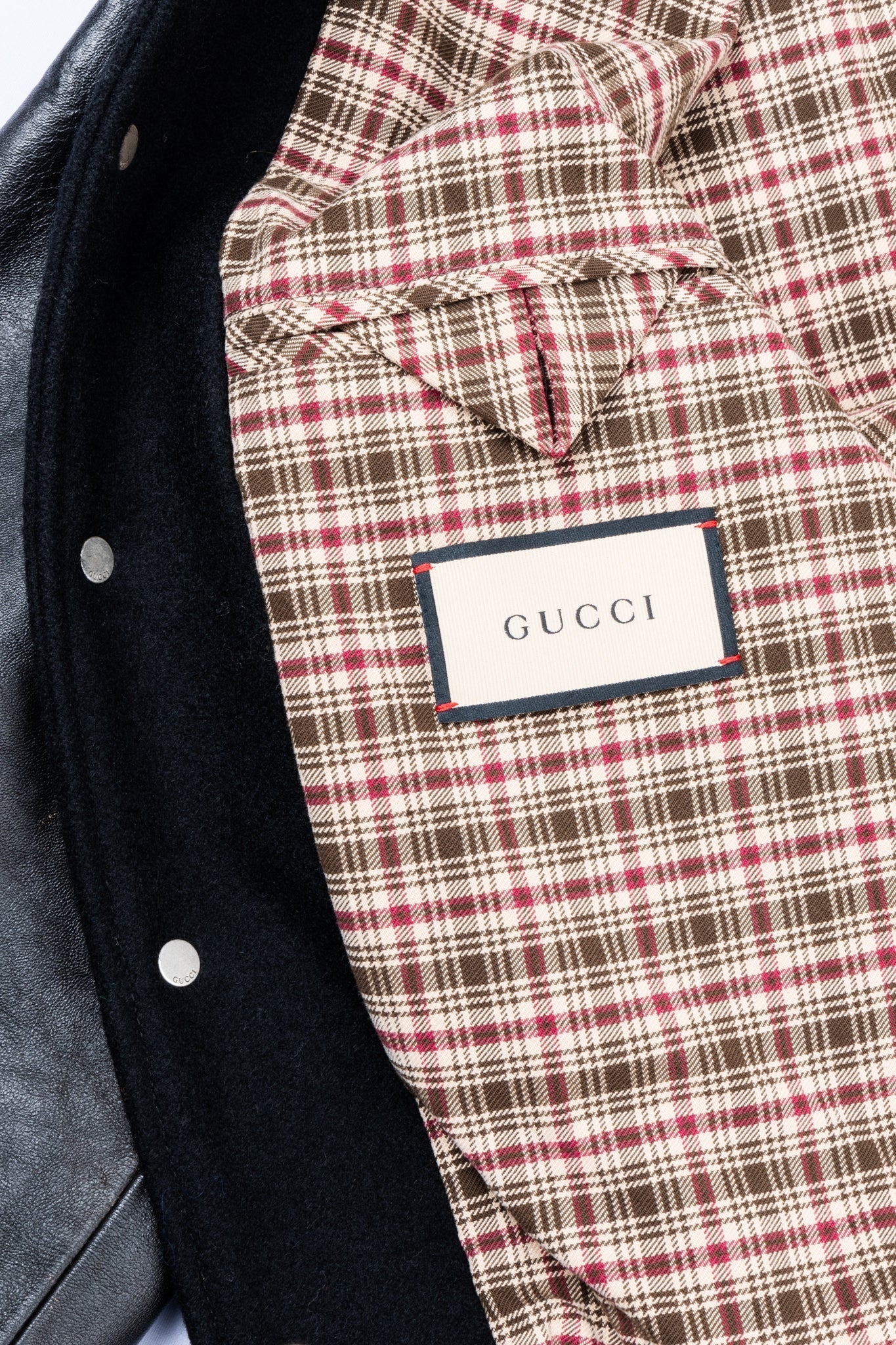 GUCCI Horsebit Varsity Jacket Cotton Black