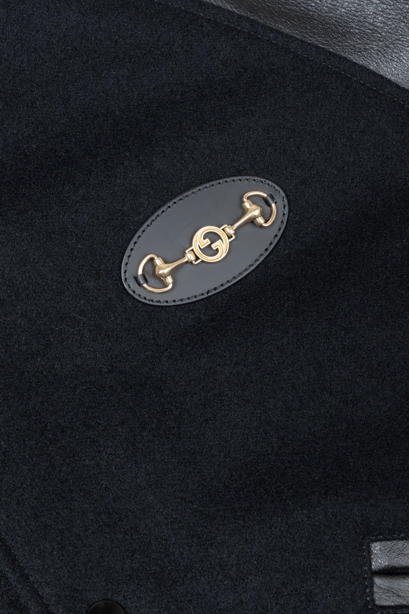GUCCI Horsebit Varsity Jacket Cotton Black