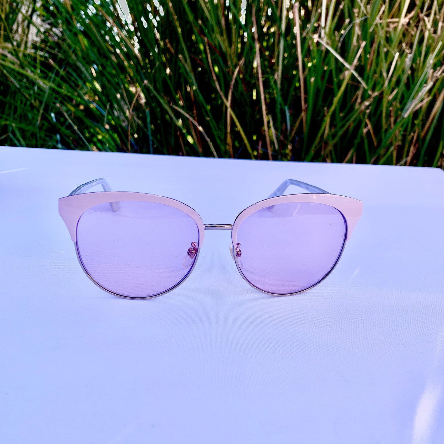 Gucci Specialized Fit Round-frame Metal Sunglasses in Pink