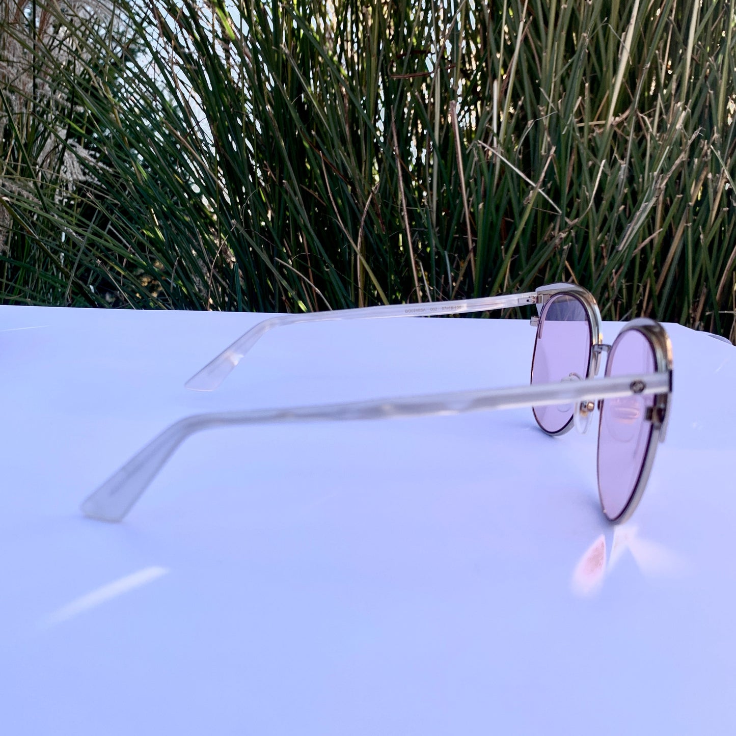 Gucci Specialized Fit Round-frame Metal Sunglasses in Pink