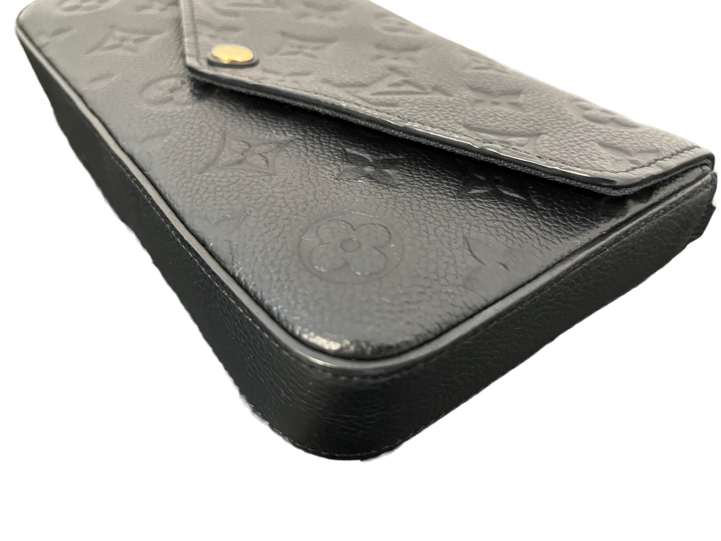 Louis Vuitton Felicie Pochette, Black Empreinte Leather