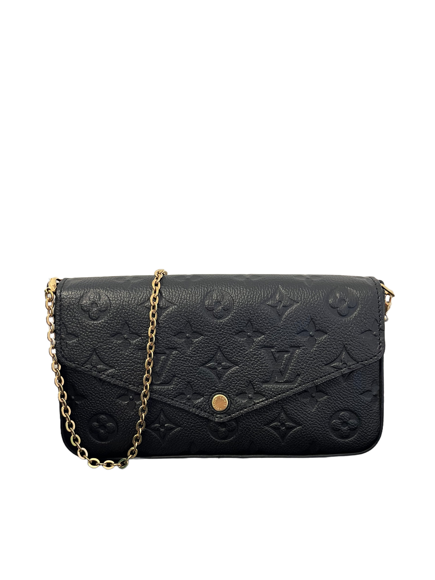 Louis Vuitton Felicie Pochette, Black Empreinte Leather