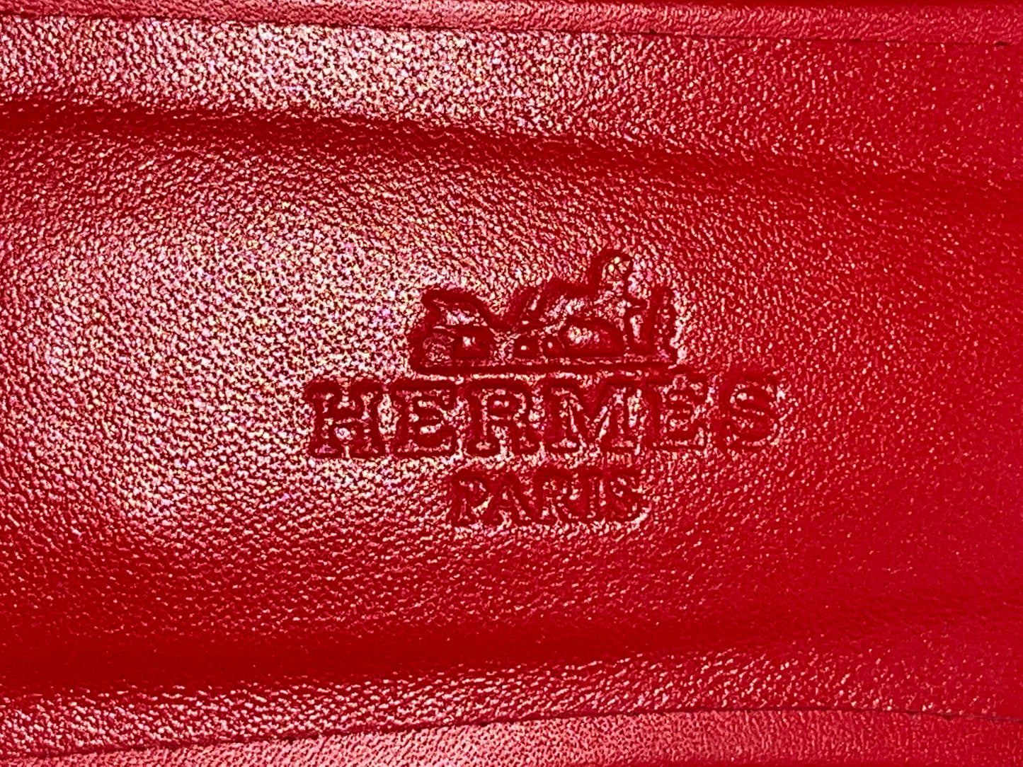 Hermes Oran Calfskin Leather Sandals, Coquelicot