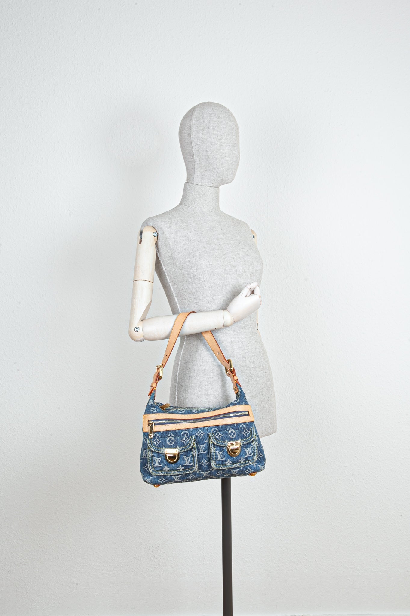 LOUIS VUITTON Baggy PM Bag Denim Blue