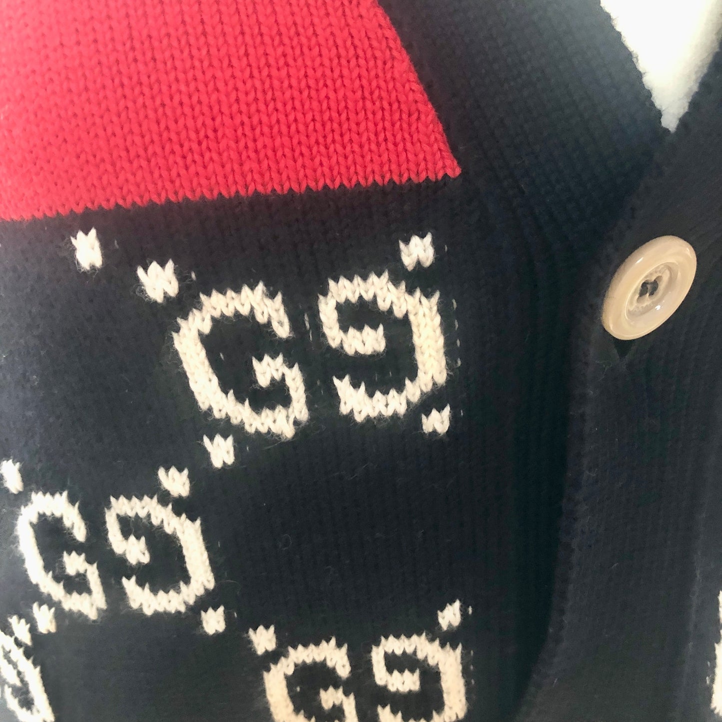 Gucci GG Supreme Striped Knit Cardigan