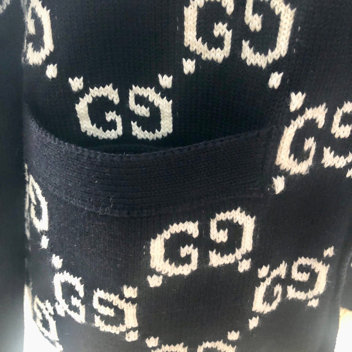 Gucci GG Supreme Striped Knit Cardigan