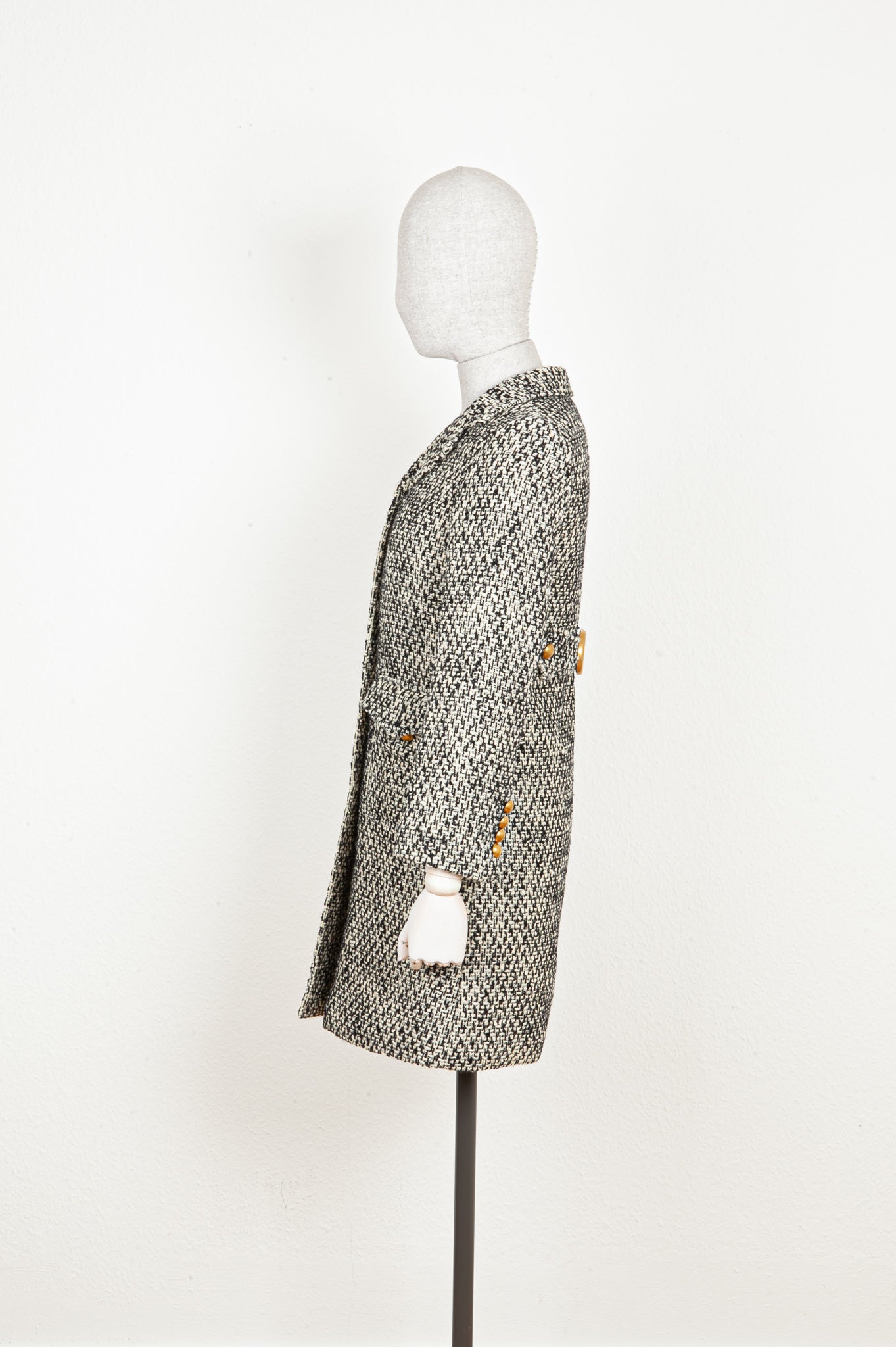GUCCI Tweed Coat Black & White