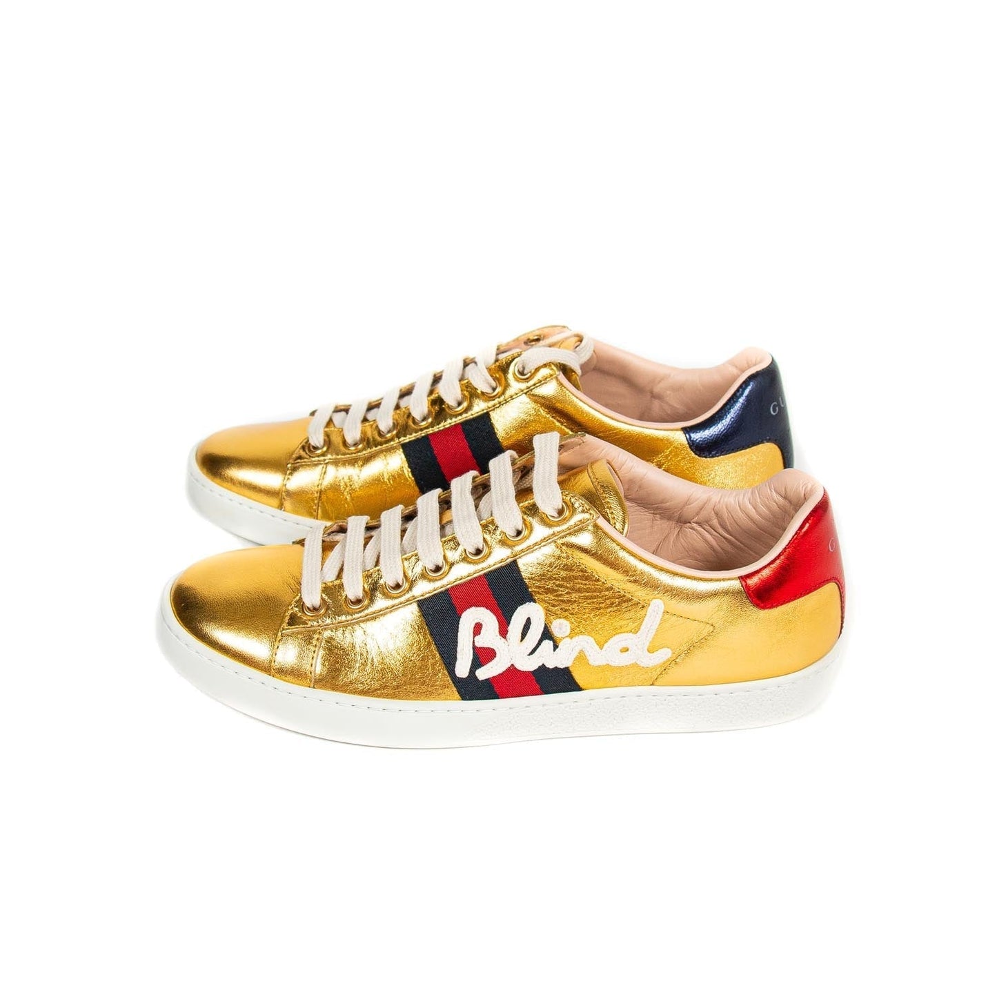 Gucci Ace Leather Embroidered Sneaker