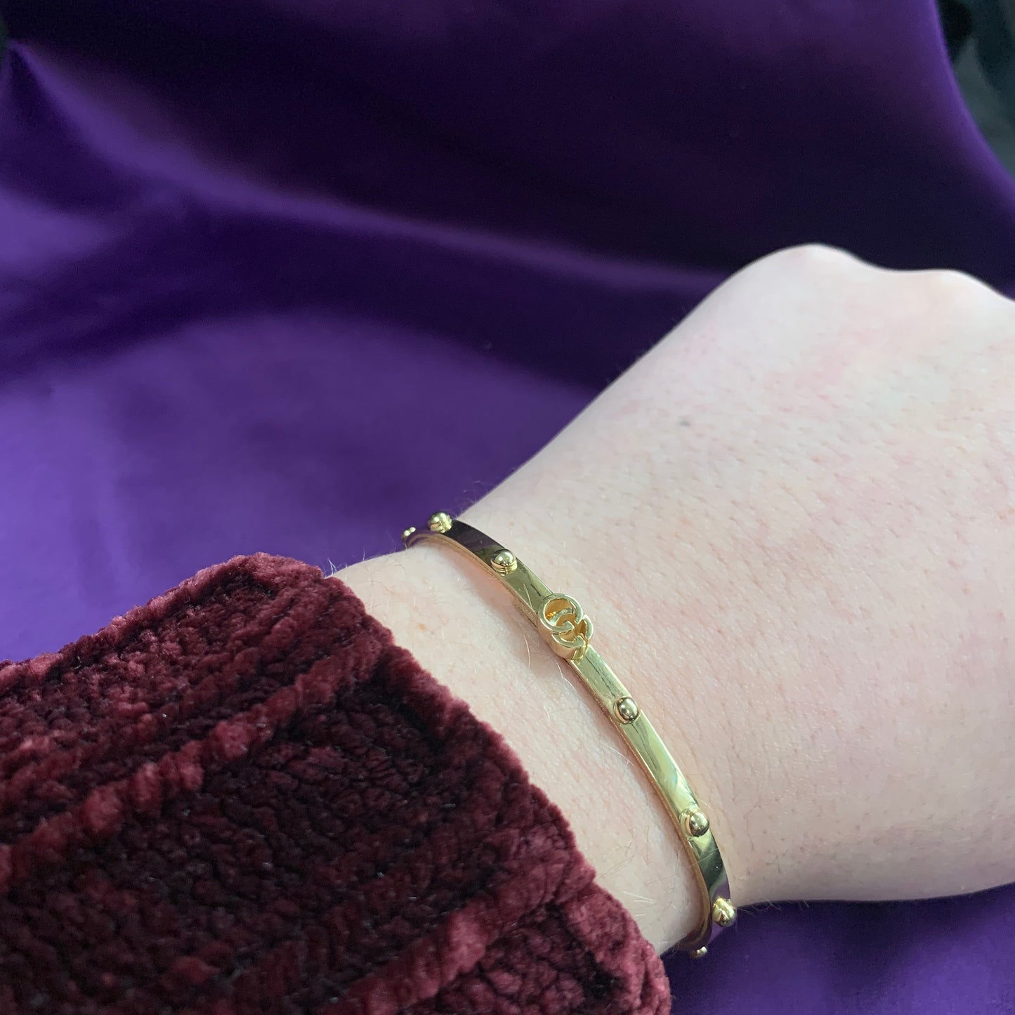 Gucci GG Running Bangle In 18K Yellow Gold