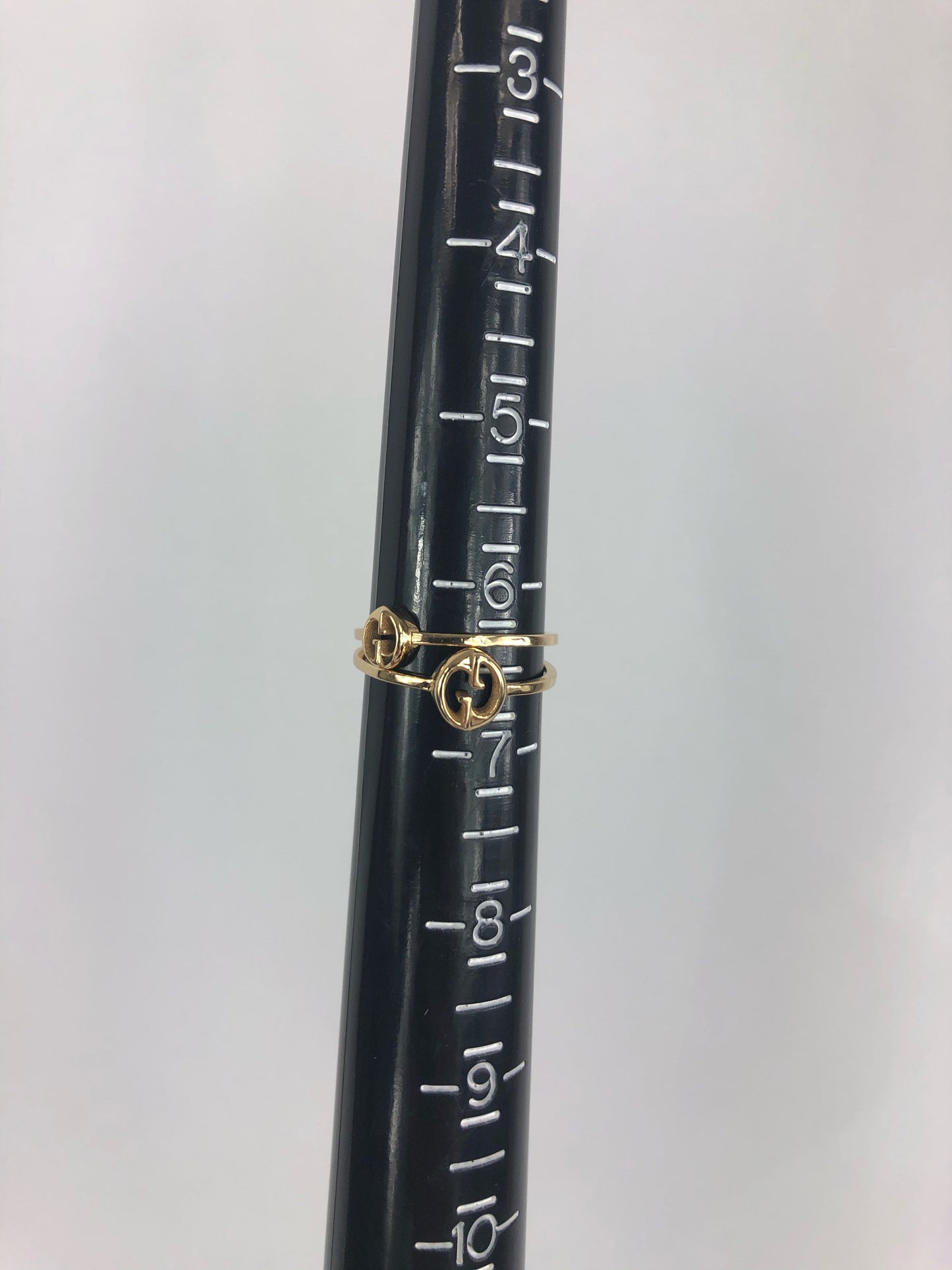 Gucci 1973 GG Double Connected Ring Set in Gold