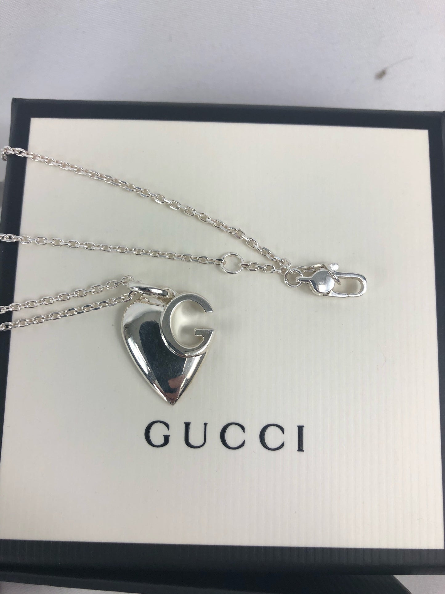 Gucci Sterling Silver Charlotte Heart Necklace