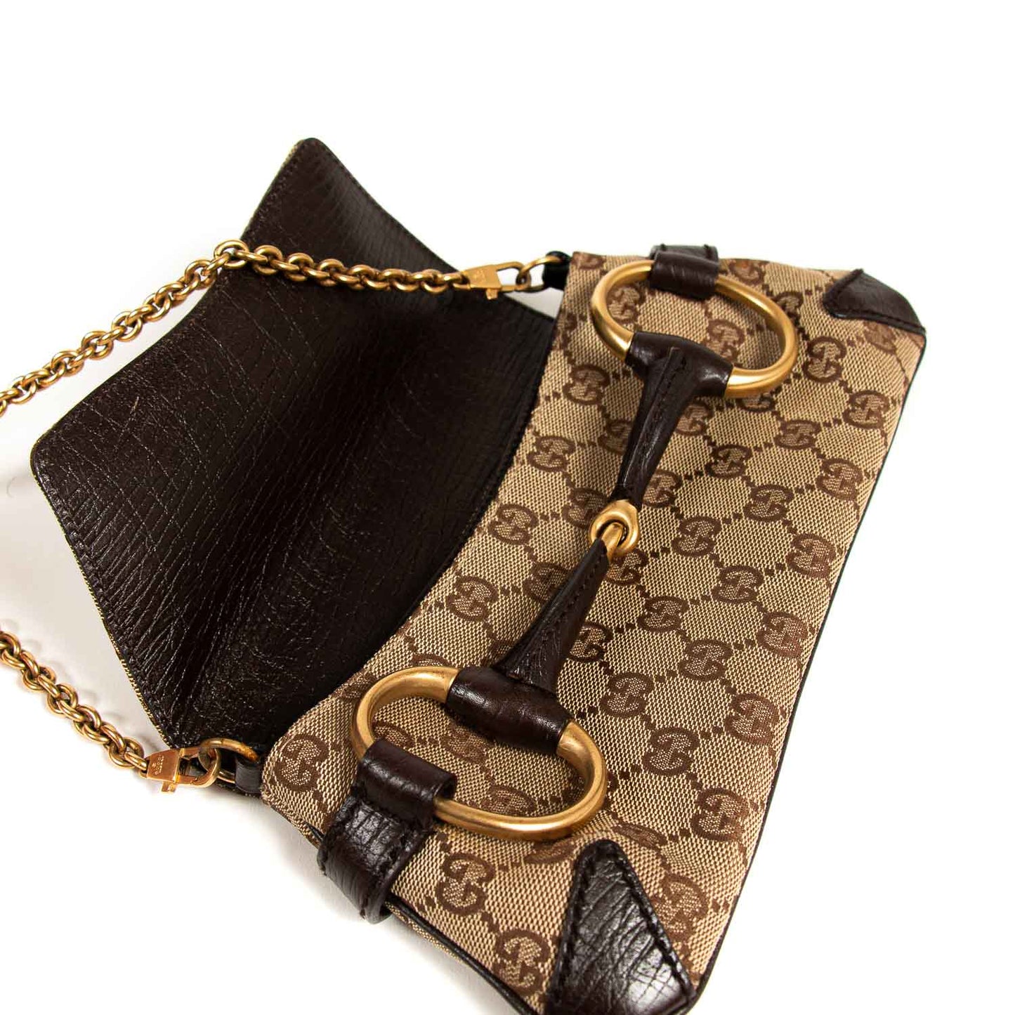 Gucci GG Canvas Horsebit Clutch