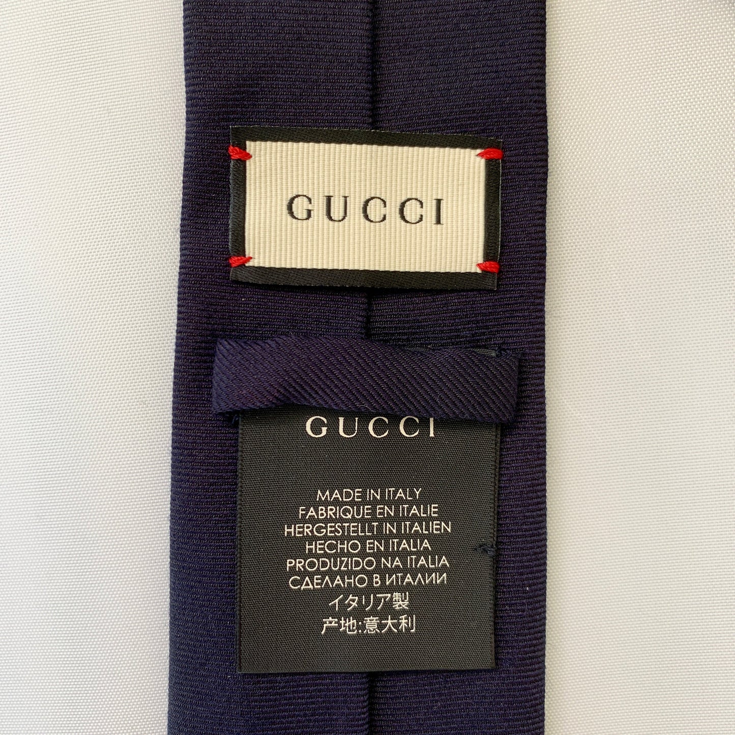 Gucci Lord Embroidered Tie in Black