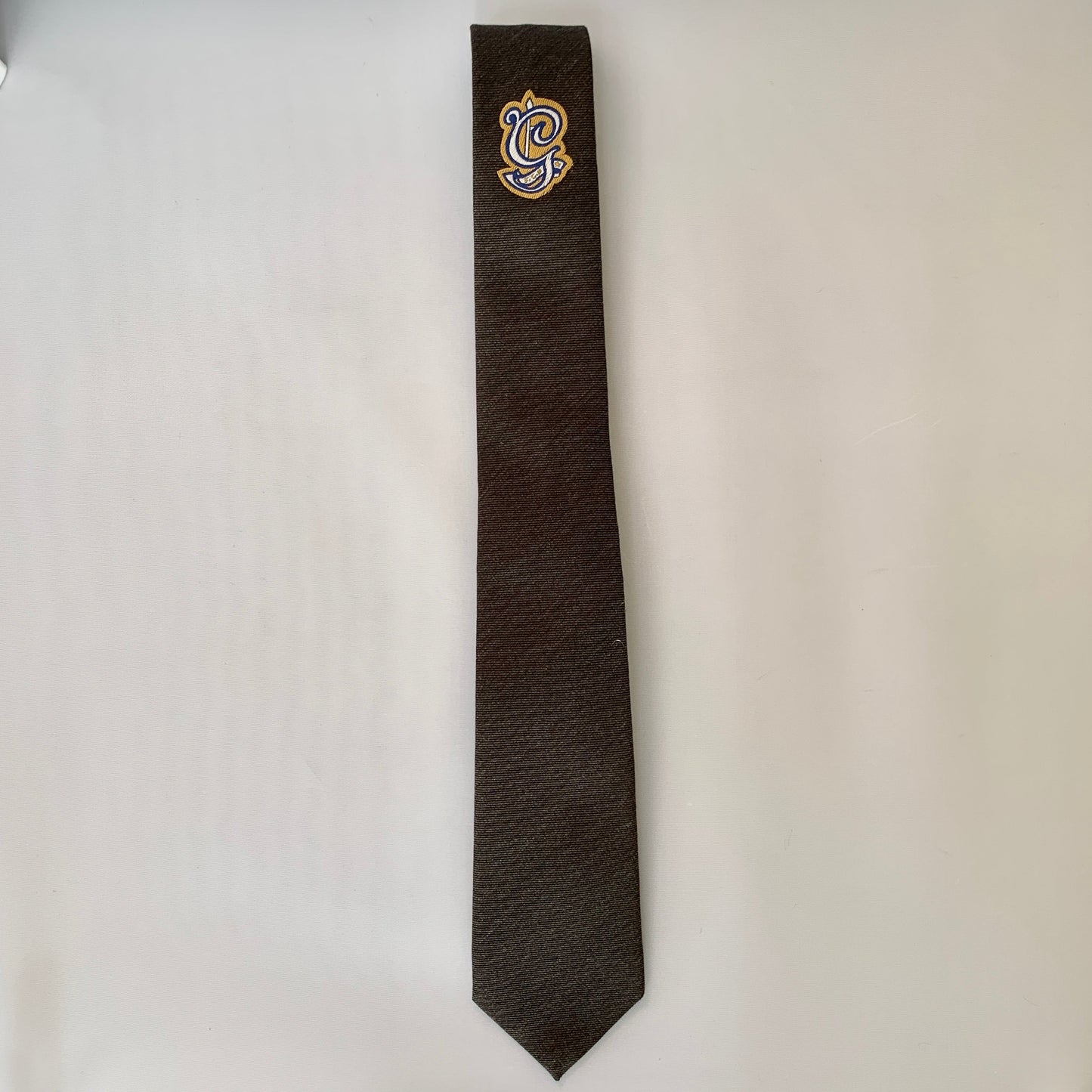 Gucci Lord Embroidered Tie in Graphite