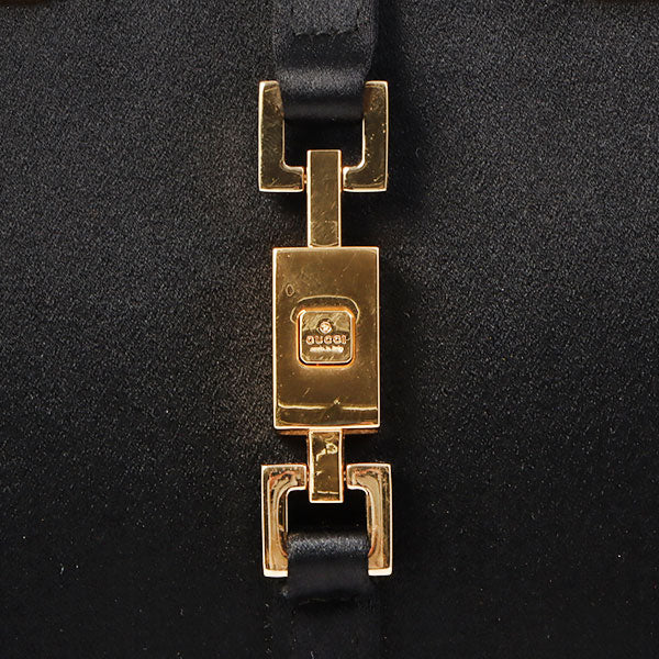 Gucci Satin Jackie Top Handle Bag Black