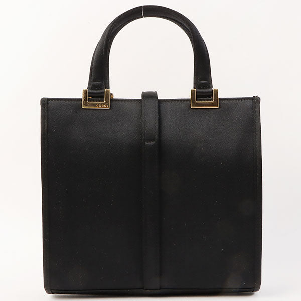 Gucci Satin Jackie Top Handle Bag Black