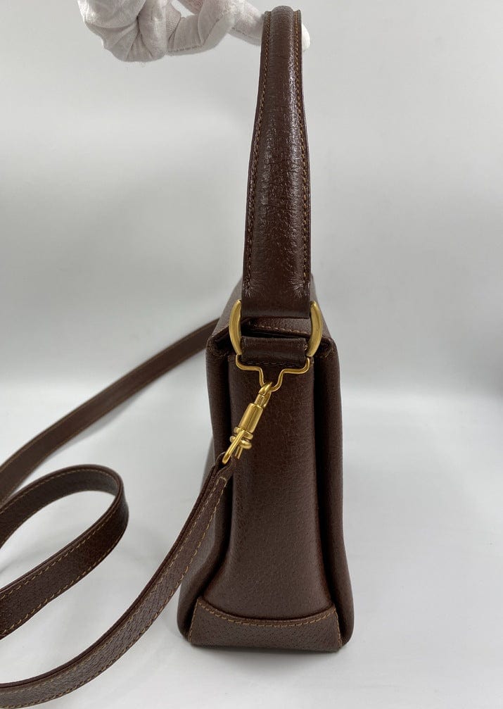 Gucci Leather Bag w Bamboo clasp