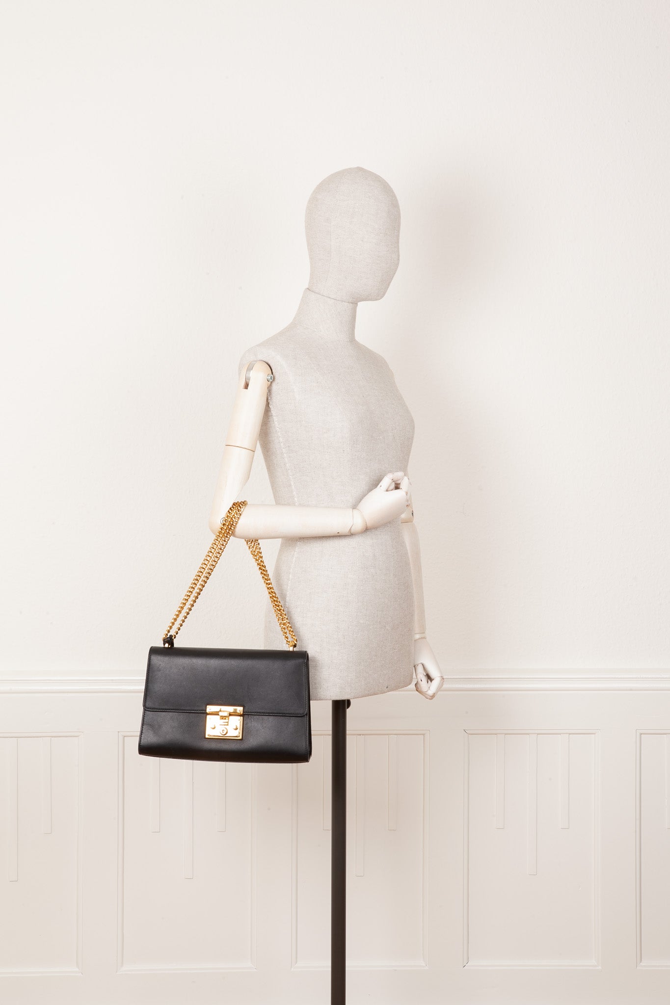 GUCCI Padlock Bag Black Medium
