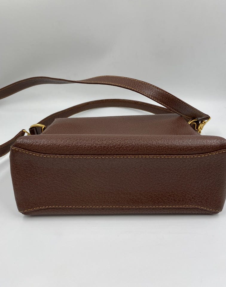 Gucci Leather Bag w Bamboo clasp
