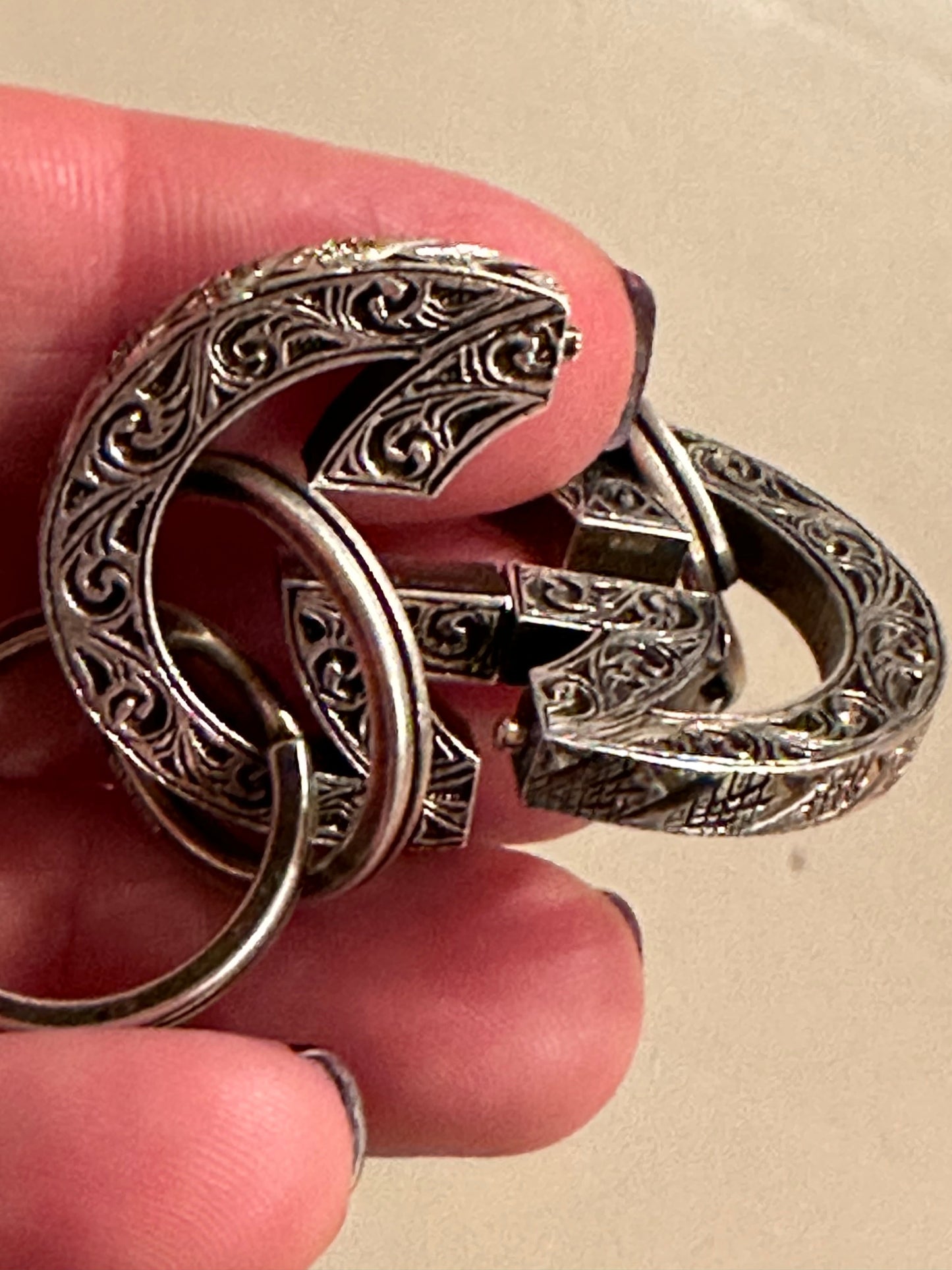 Gucci Engraved Interlocking GG Key Chain