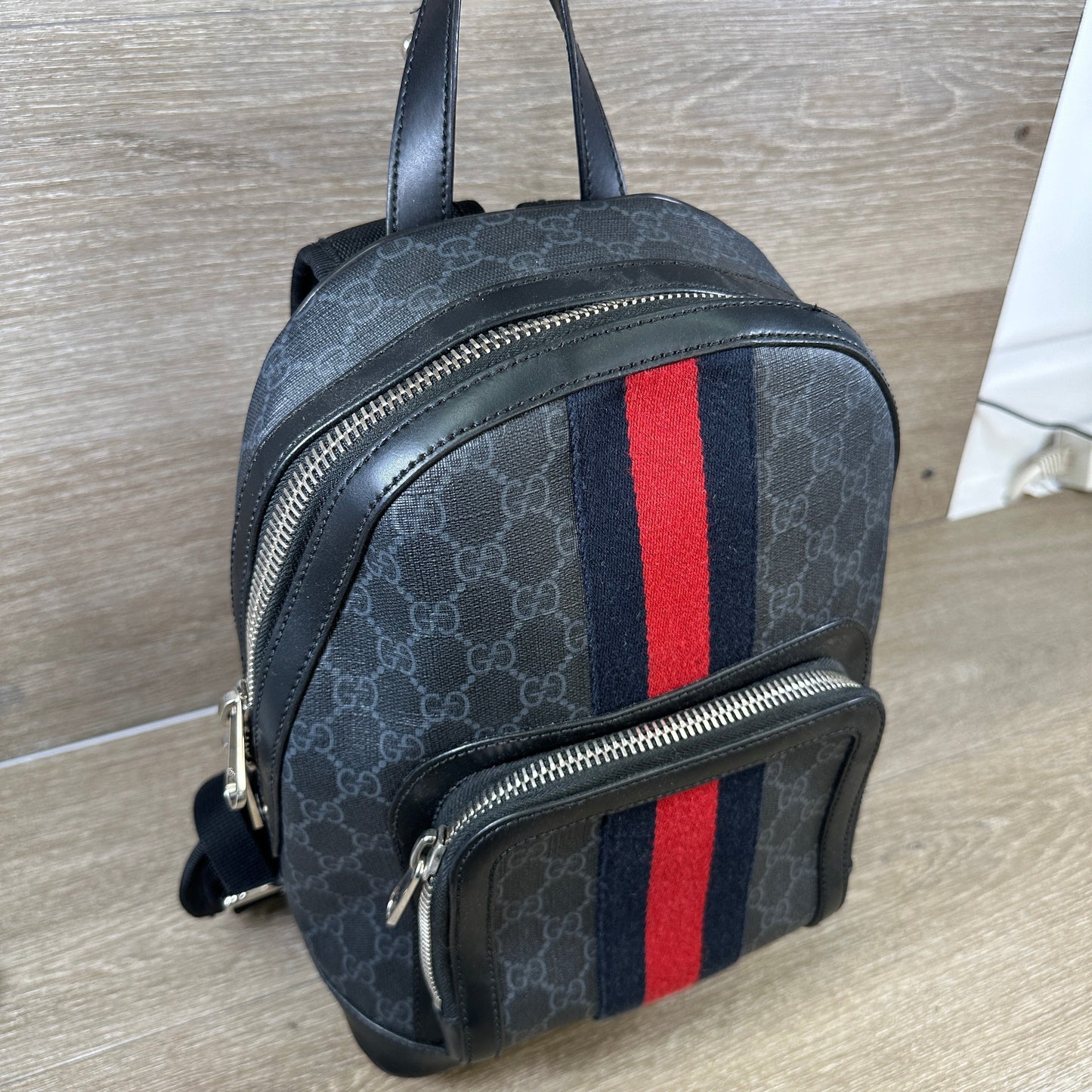 Gucci Ophidia Small Backpack Stripe - Black