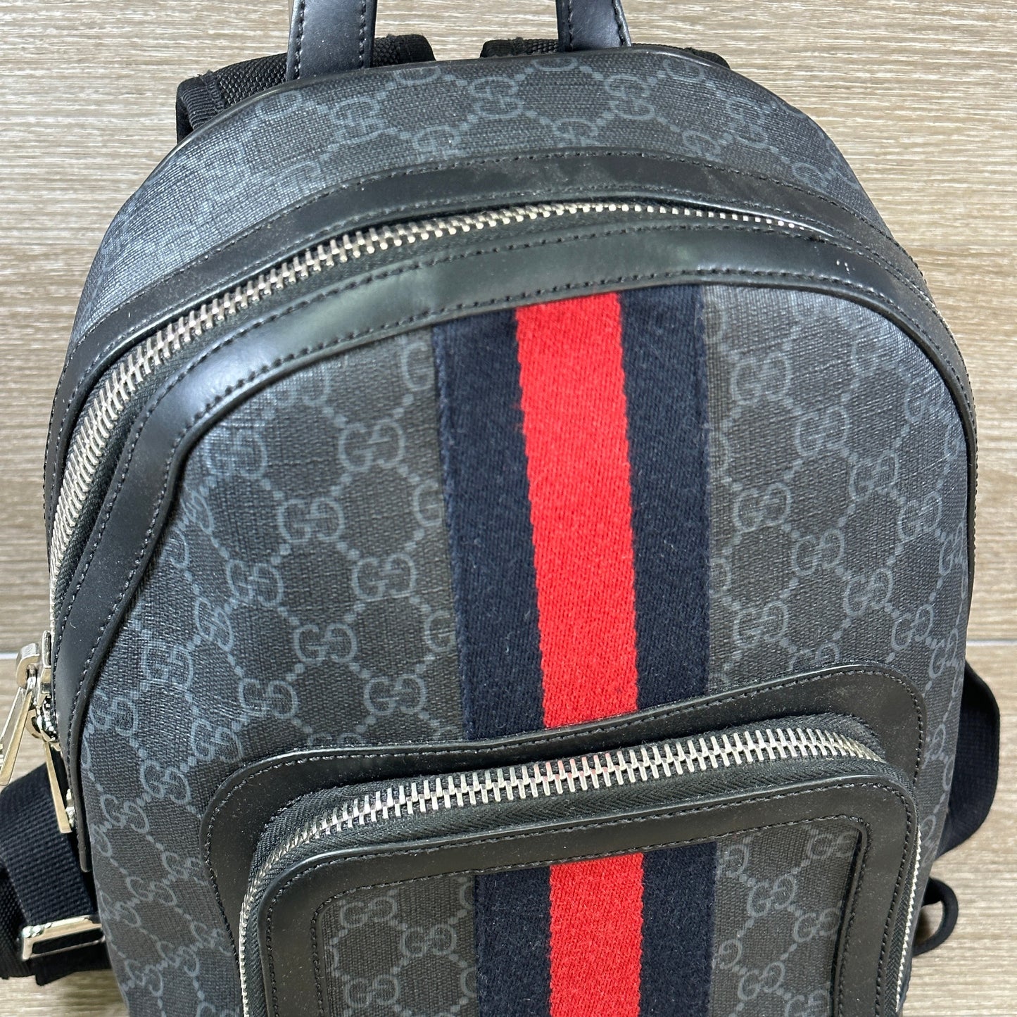 Gucci Ophidia Small Backpack Stripe - Black