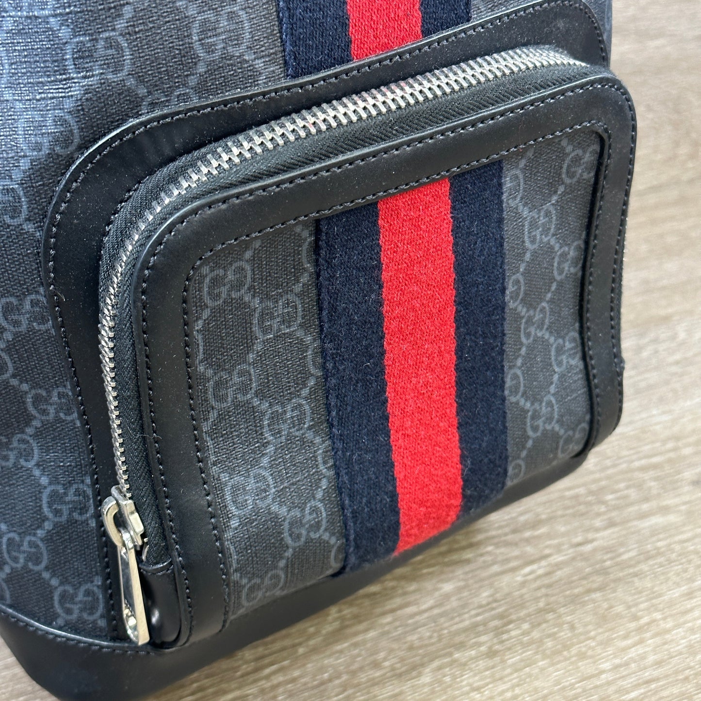 Gucci Ophidia Small Backpack Stripe - Black