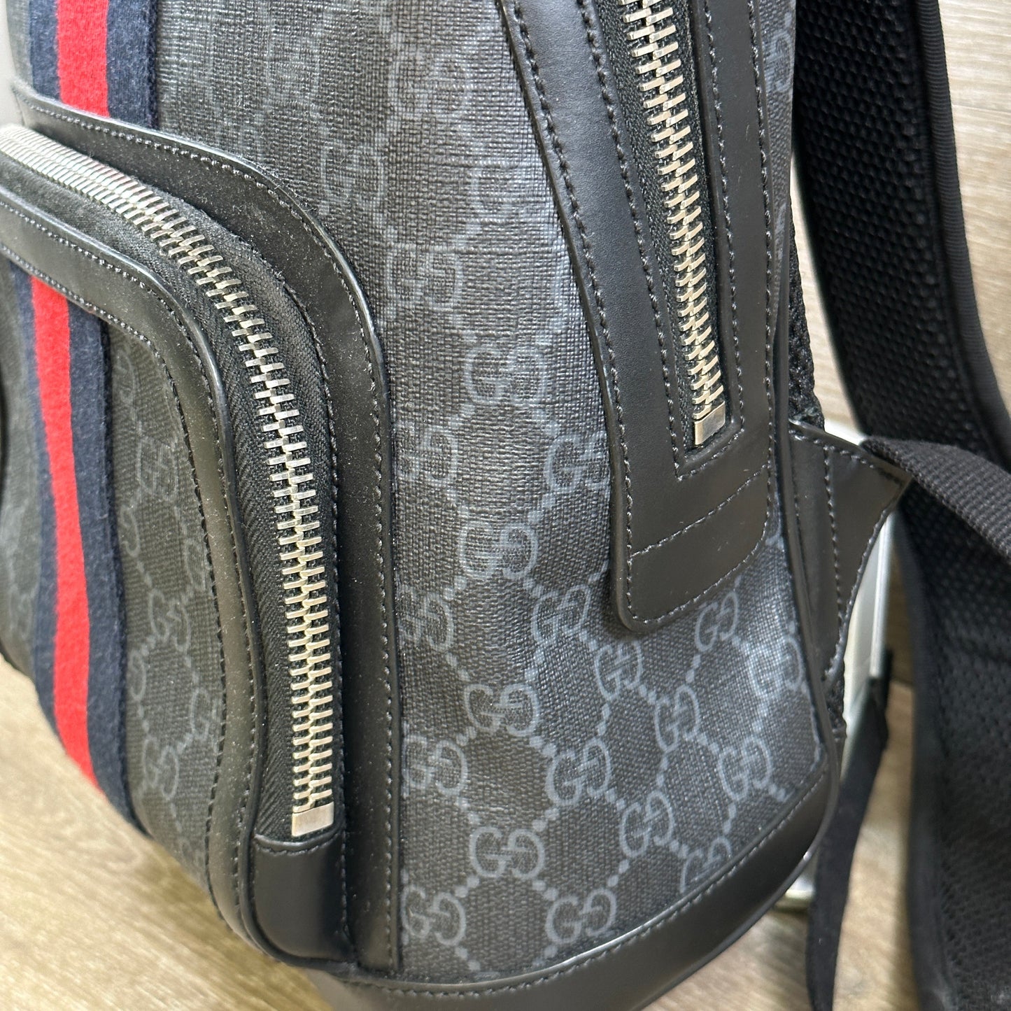 Gucci Ophidia Small Backpack Stripe - Black