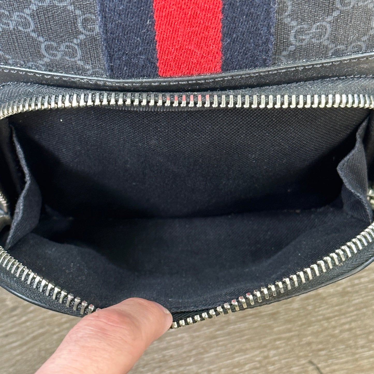 Gucci Ophidia Small Backpack Stripe - Black