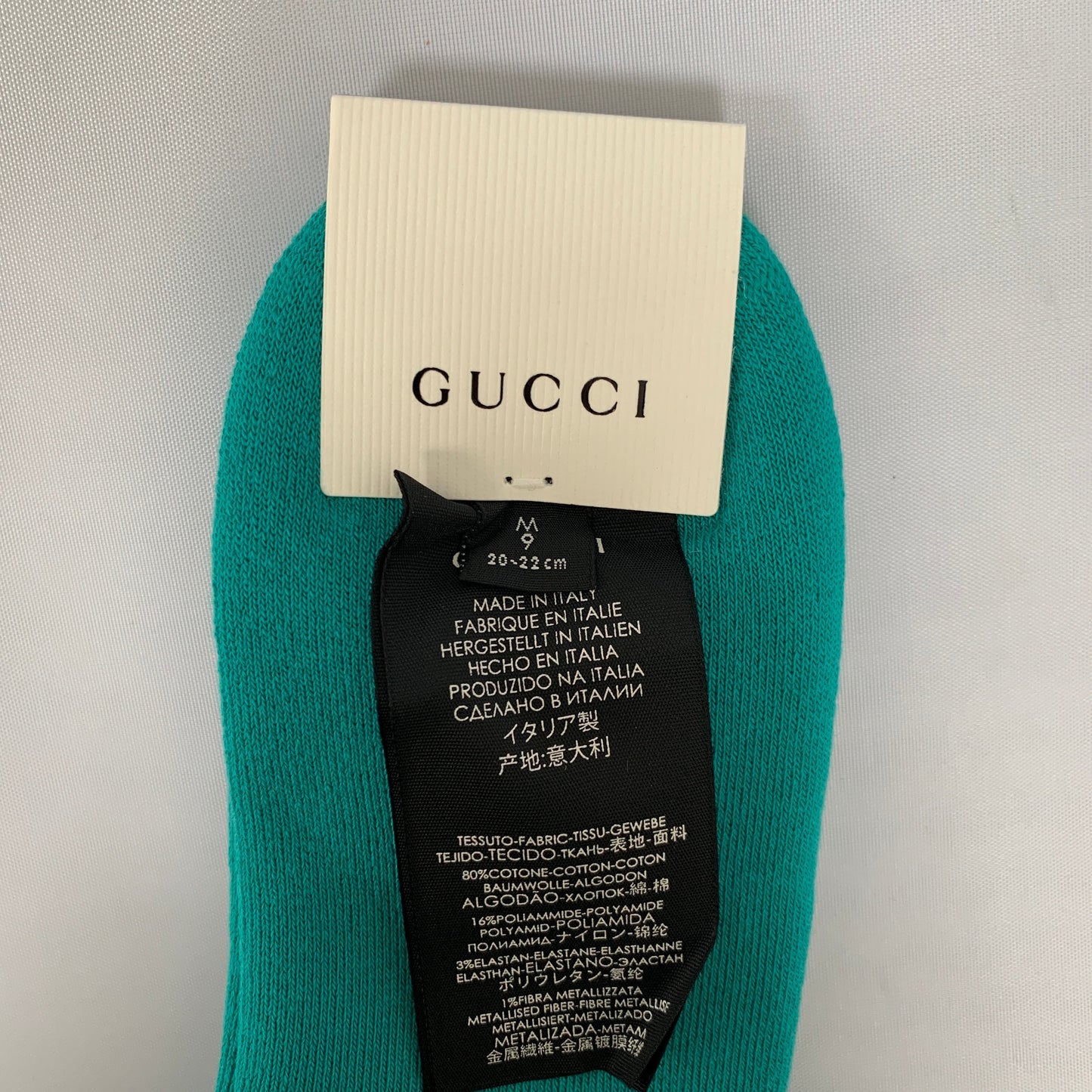 Gucci Rose-Embroidered Cotton Ankle Socks in Emerald Green