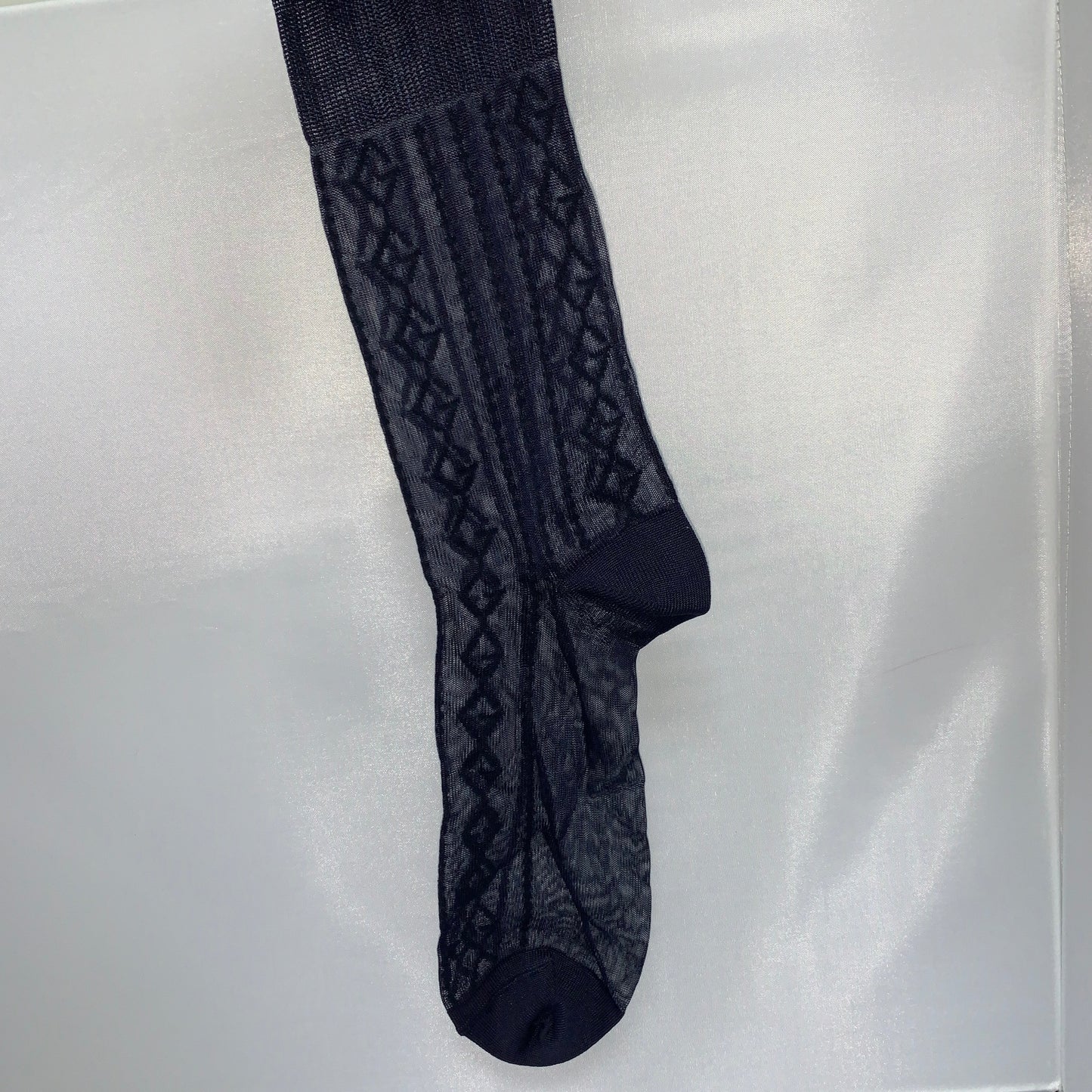 Gucci Diamond GG Mesh Socks in Midnight Blue