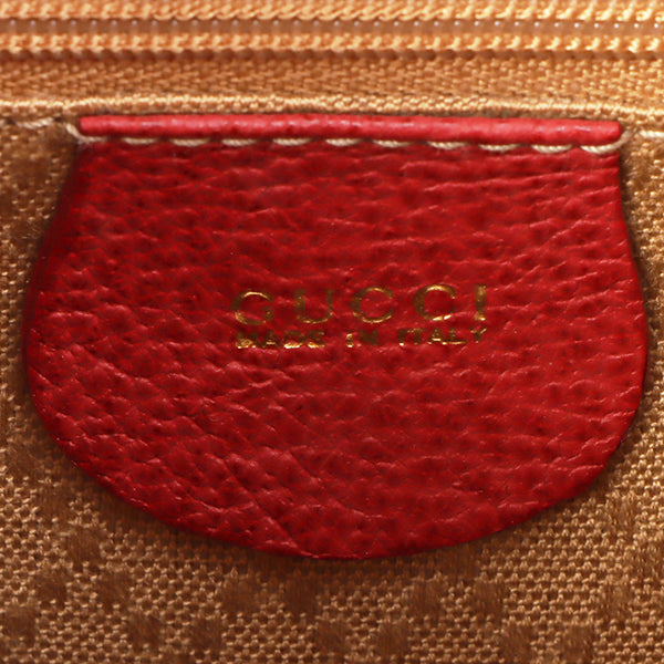 Gucci Suede Bamboo Backpack Mini Red