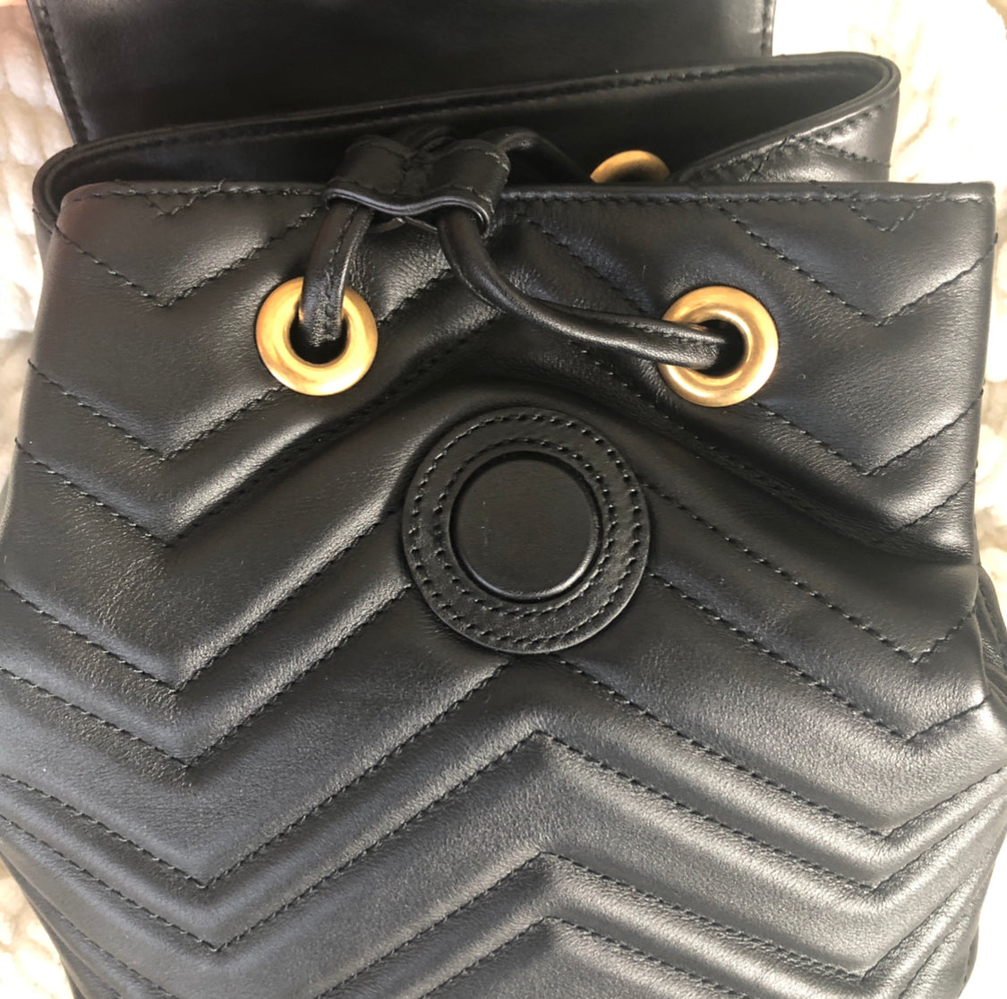Gucci Marmont Quilted Leather Backpack in Black