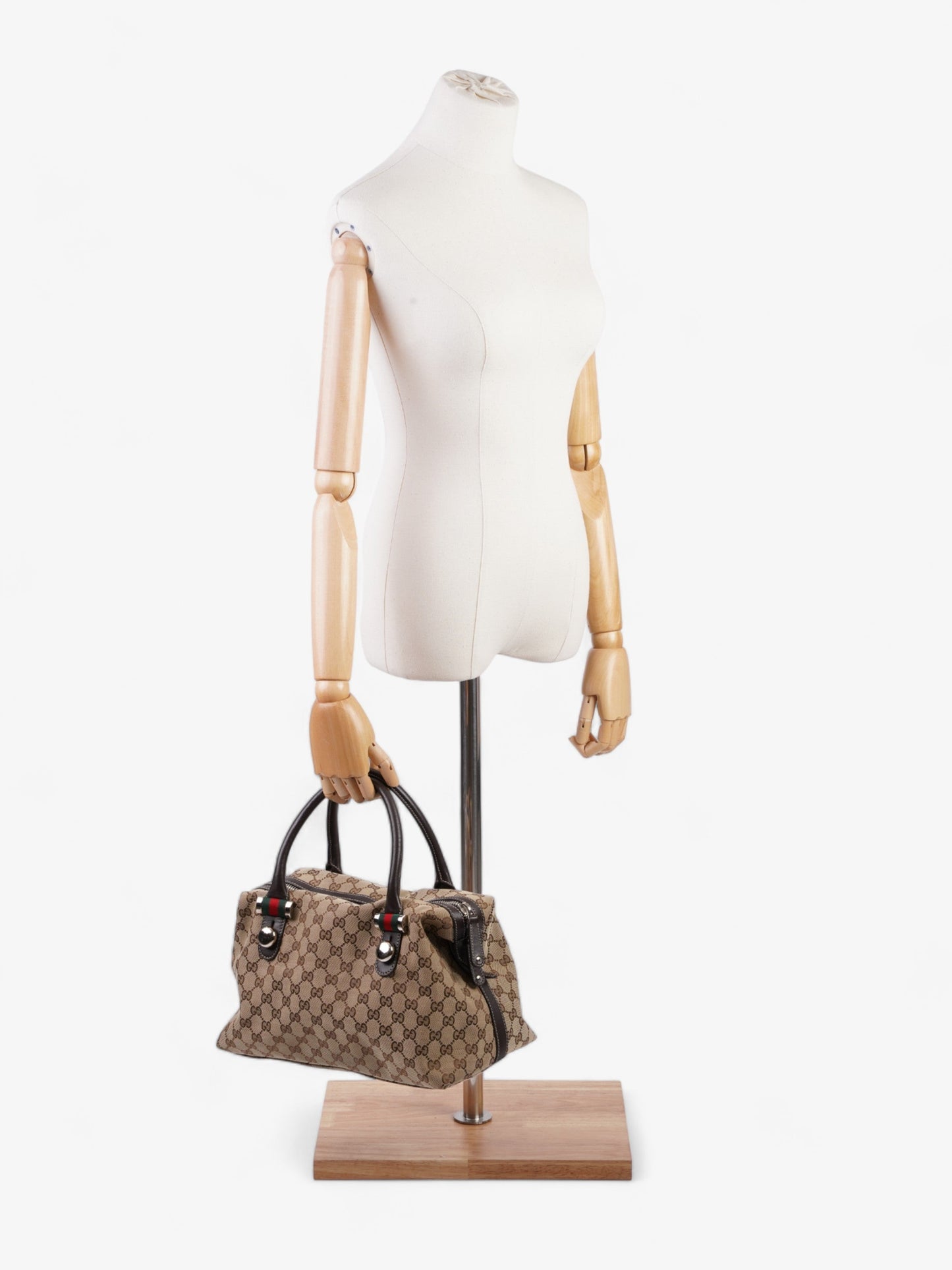 Gucci Match ball Boston Beige And Ebony GG Supreme Canvas