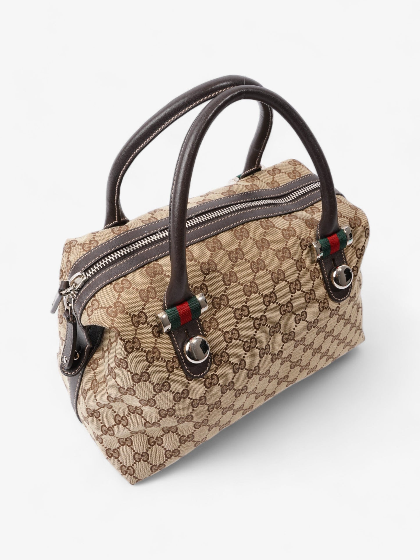 Gucci Match ball Boston Beige And Ebony GG Supreme Canvas