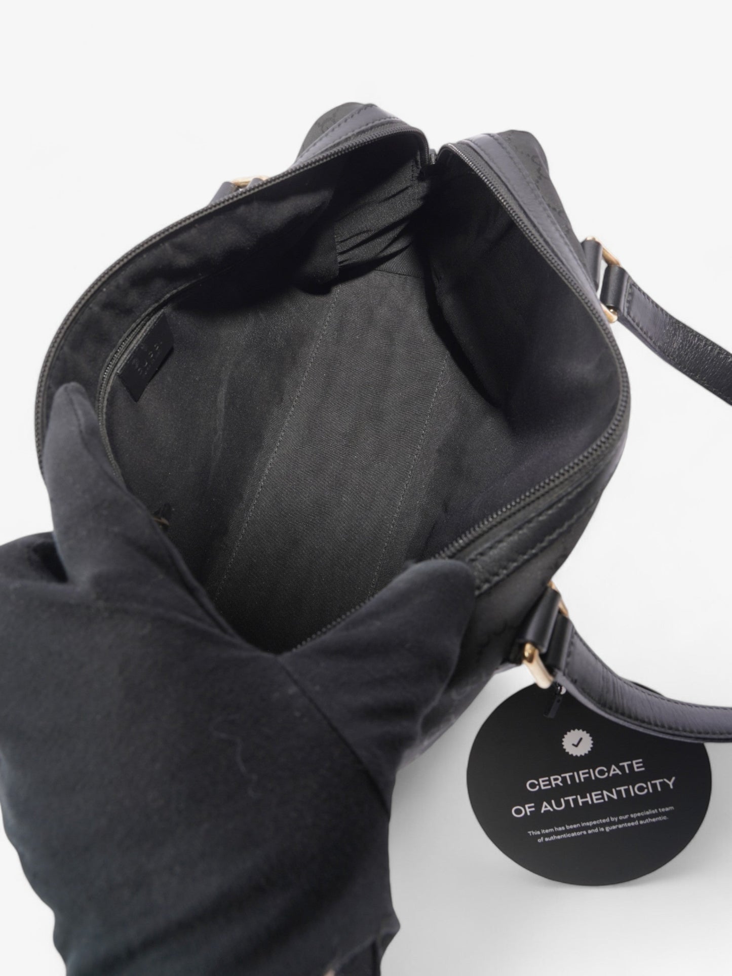 Gucci Boston Black / GG Supreme Nylon Small