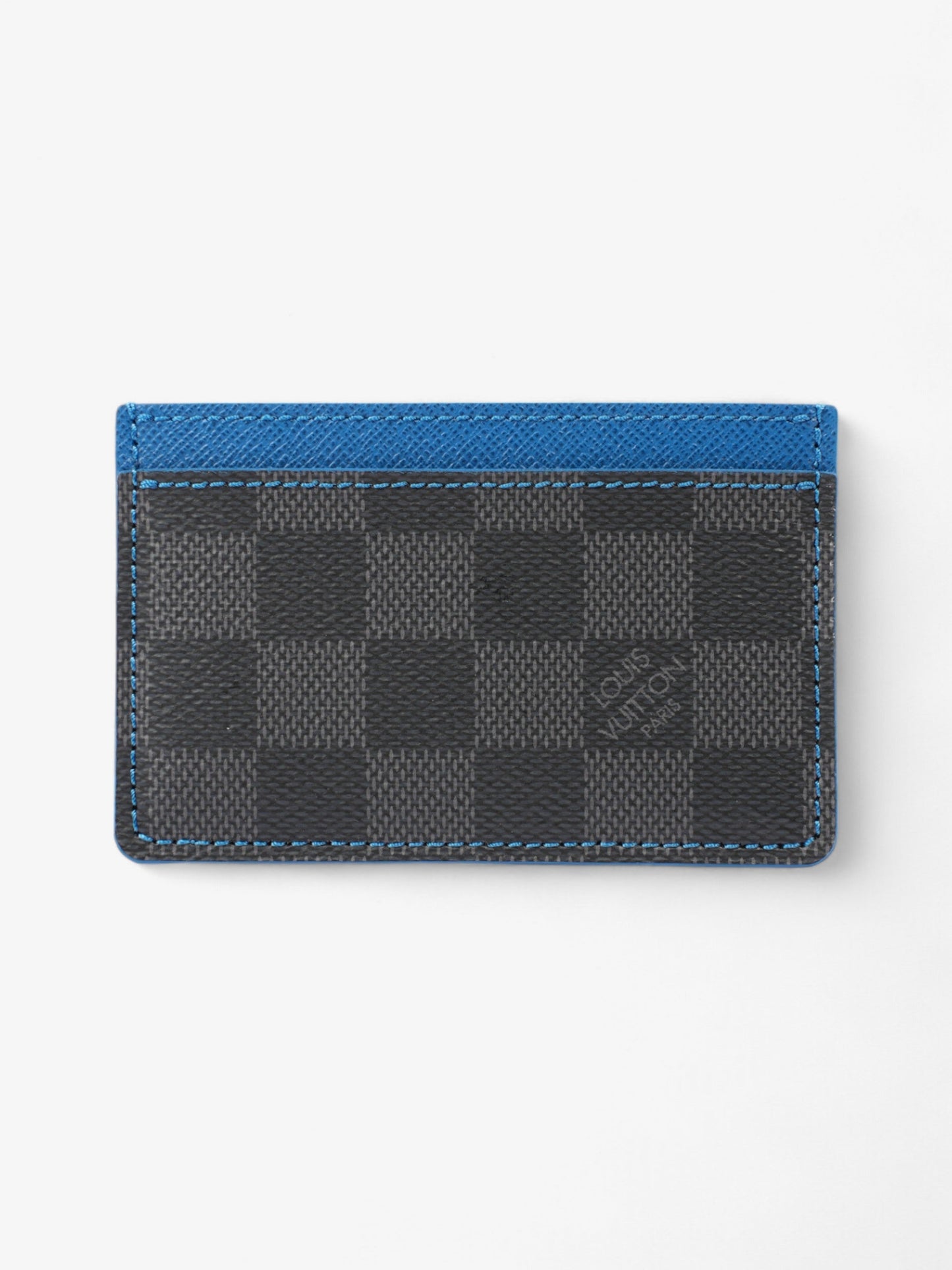 Louis Vuitton Card Holder Damier Graphite / Blue Coated Canvas