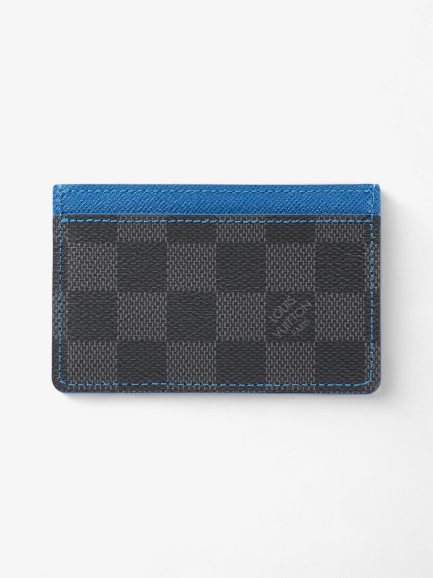 Louis Vuitton Card Holder Damier Graphite / Blue Coated Canvas
