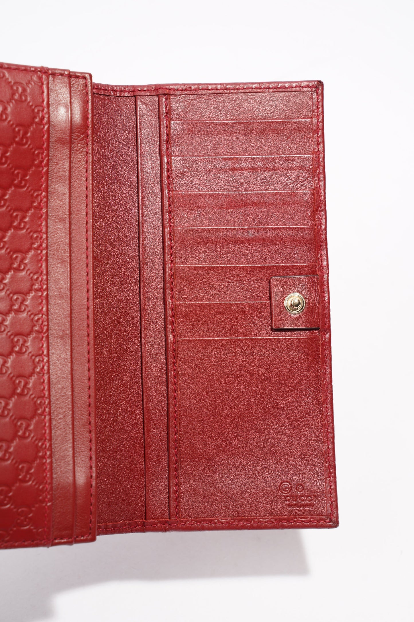 Gucci Microguccissima Continental Red / Burgandy Leather