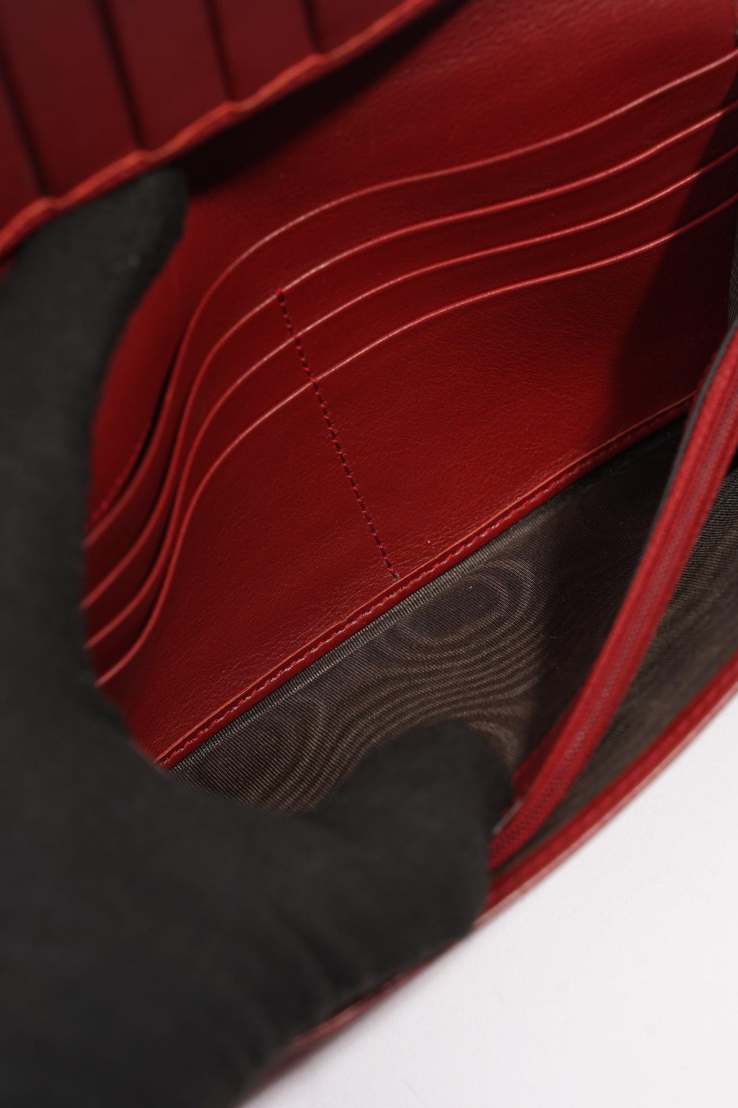 Gucci Microguccissima Continental Red / Burgandy Leather