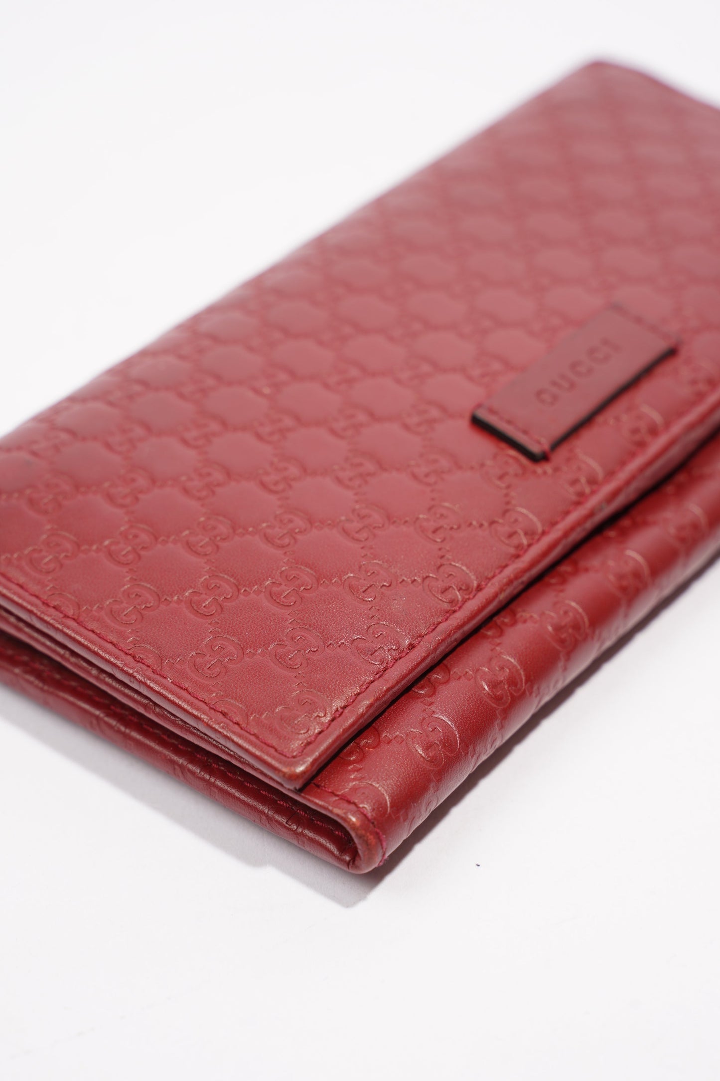 Gucci Microguccissima Continental Red / Burgandy Leather
