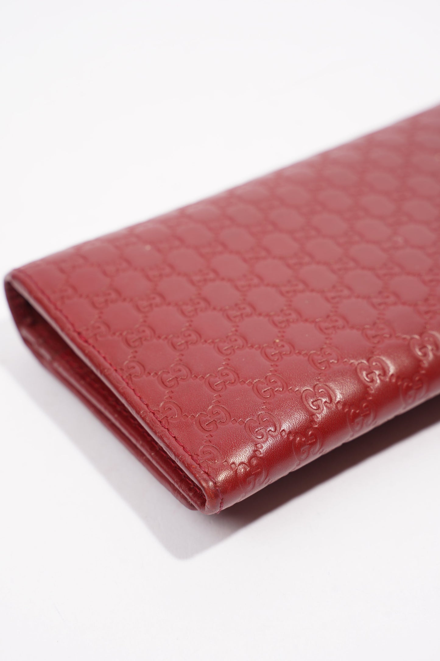 Gucci Microguccissima Continental Red / Burgandy Leather
