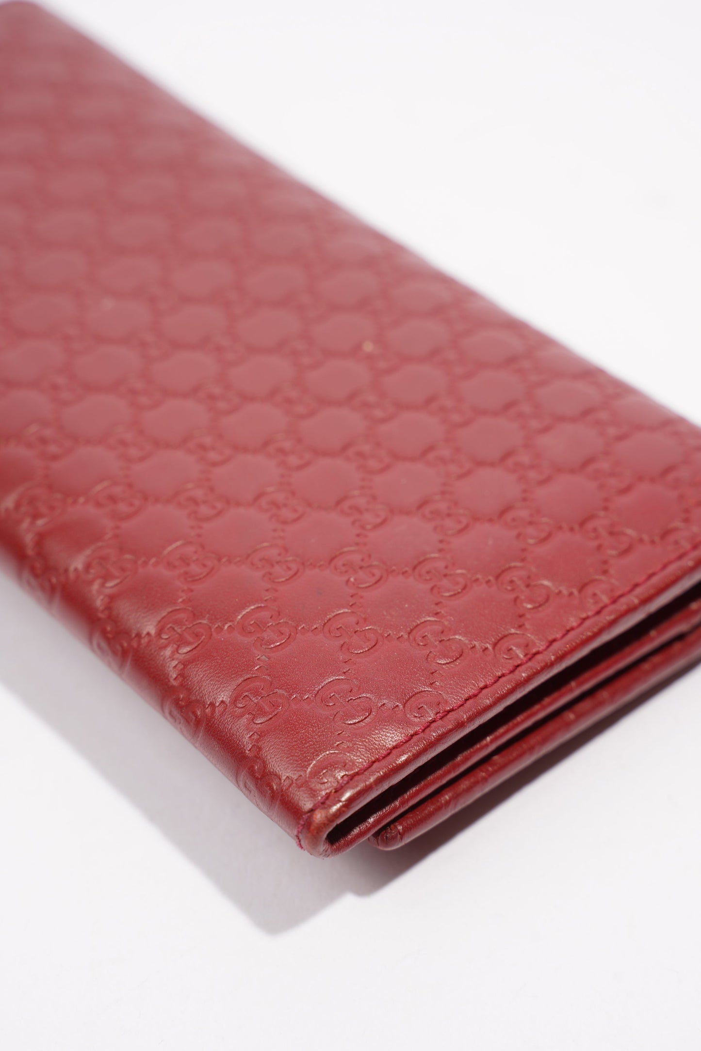 Gucci Microguccissima Continental Red / Burgandy Leather