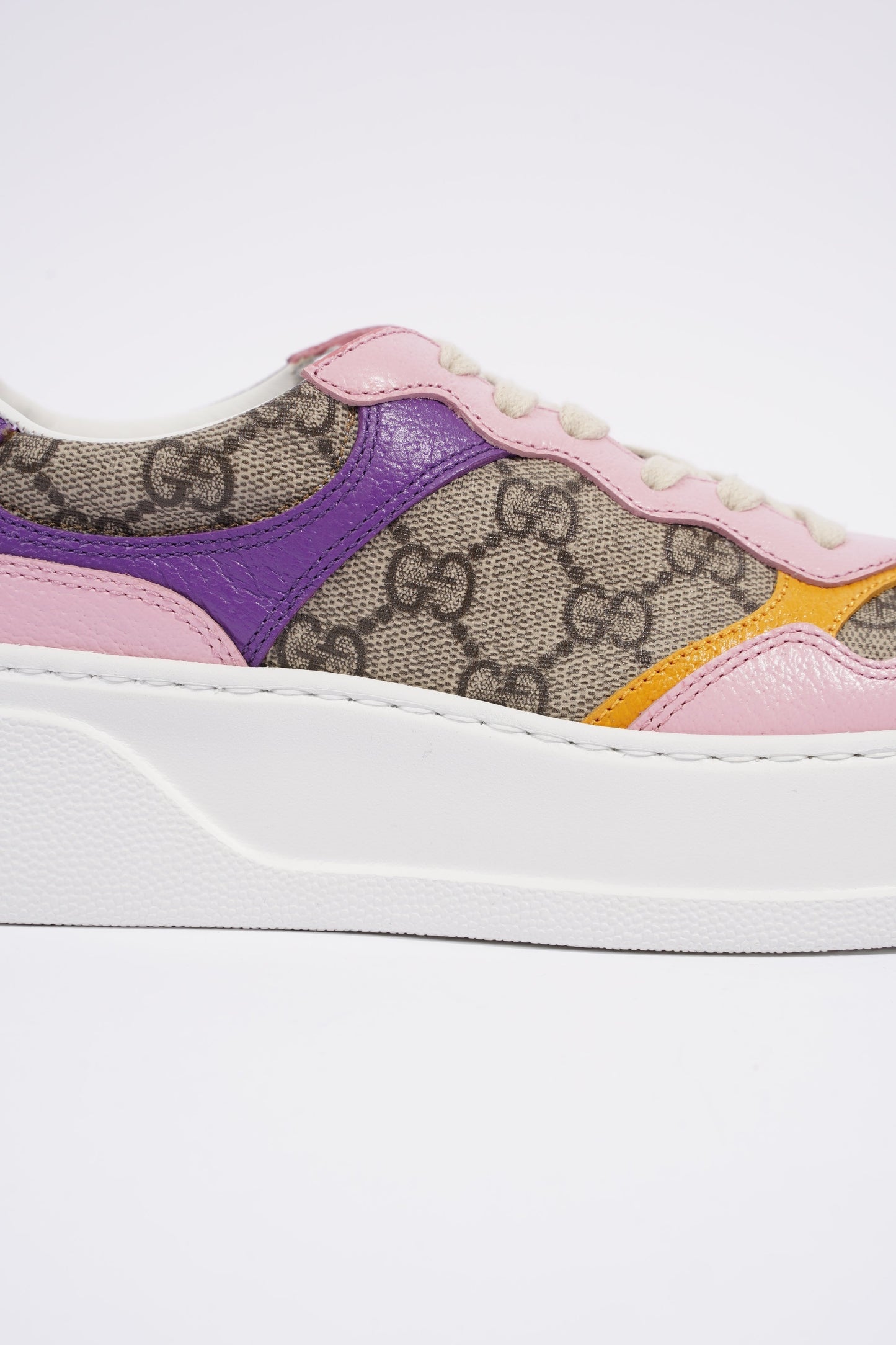 Gucci GG Supreme Monogram Pink / Beige Monogram / Purple Canvas EU 37 UK 4