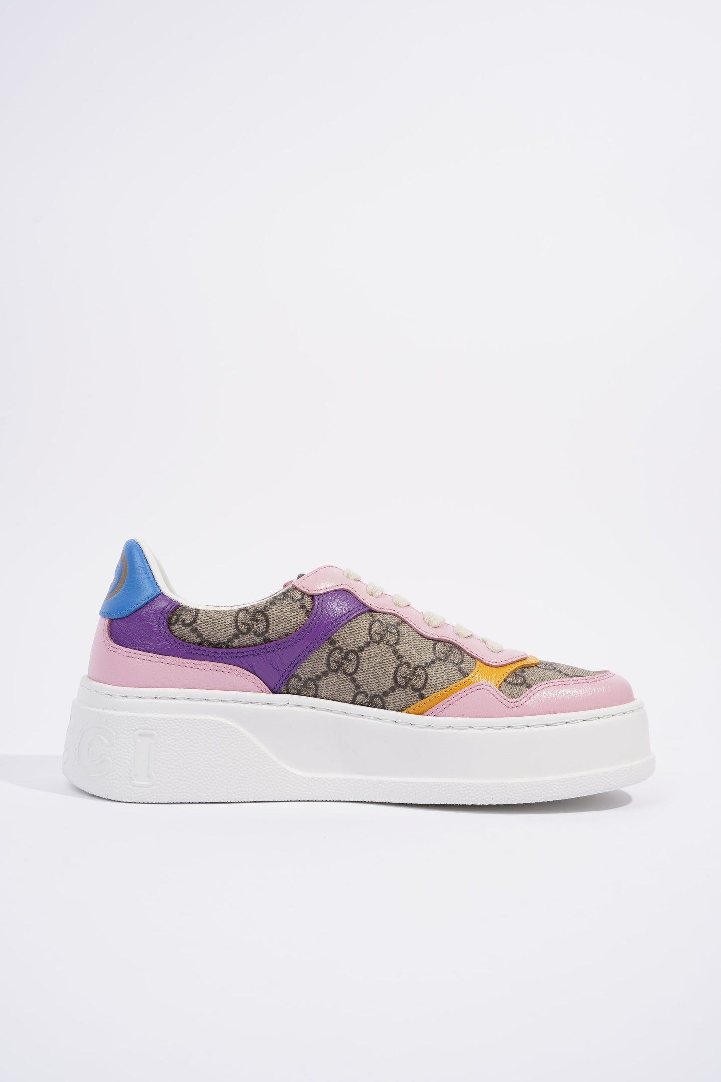 Gucci GG Supreme Monogram Pink / Beige Monogram / Purple Canvas EU 37 UK 4