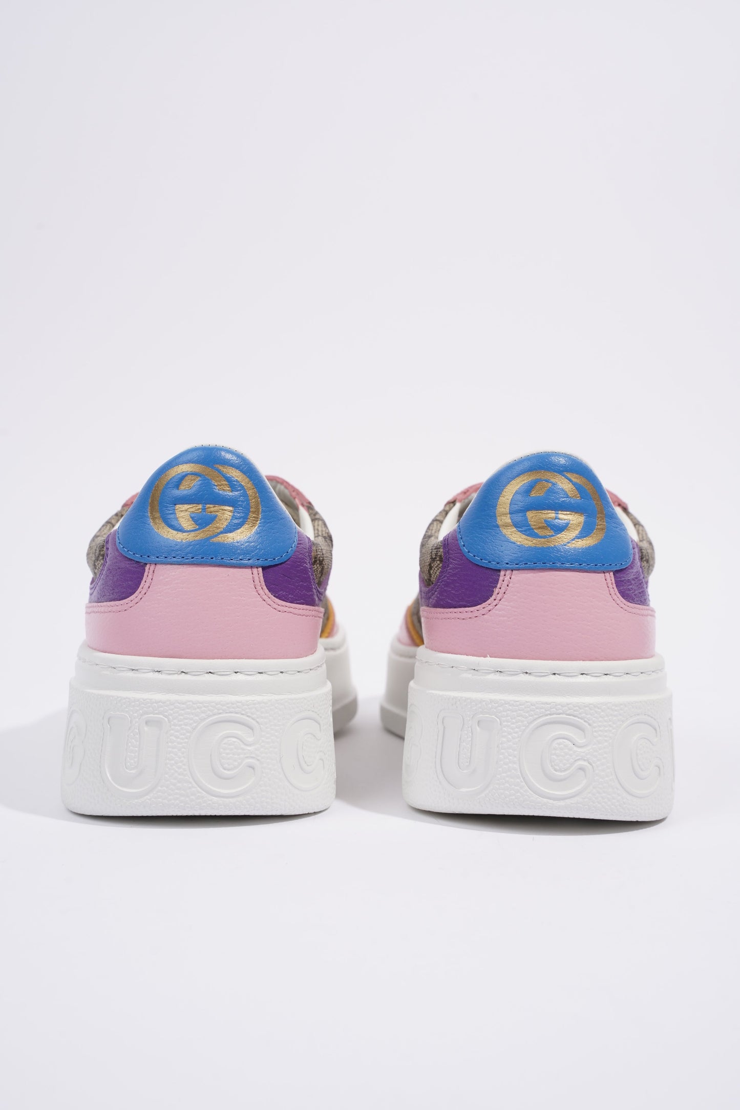 Gucci GG Supreme Monogram Pink / Beige Monogram / Purple Canvas EU 37 UK 4