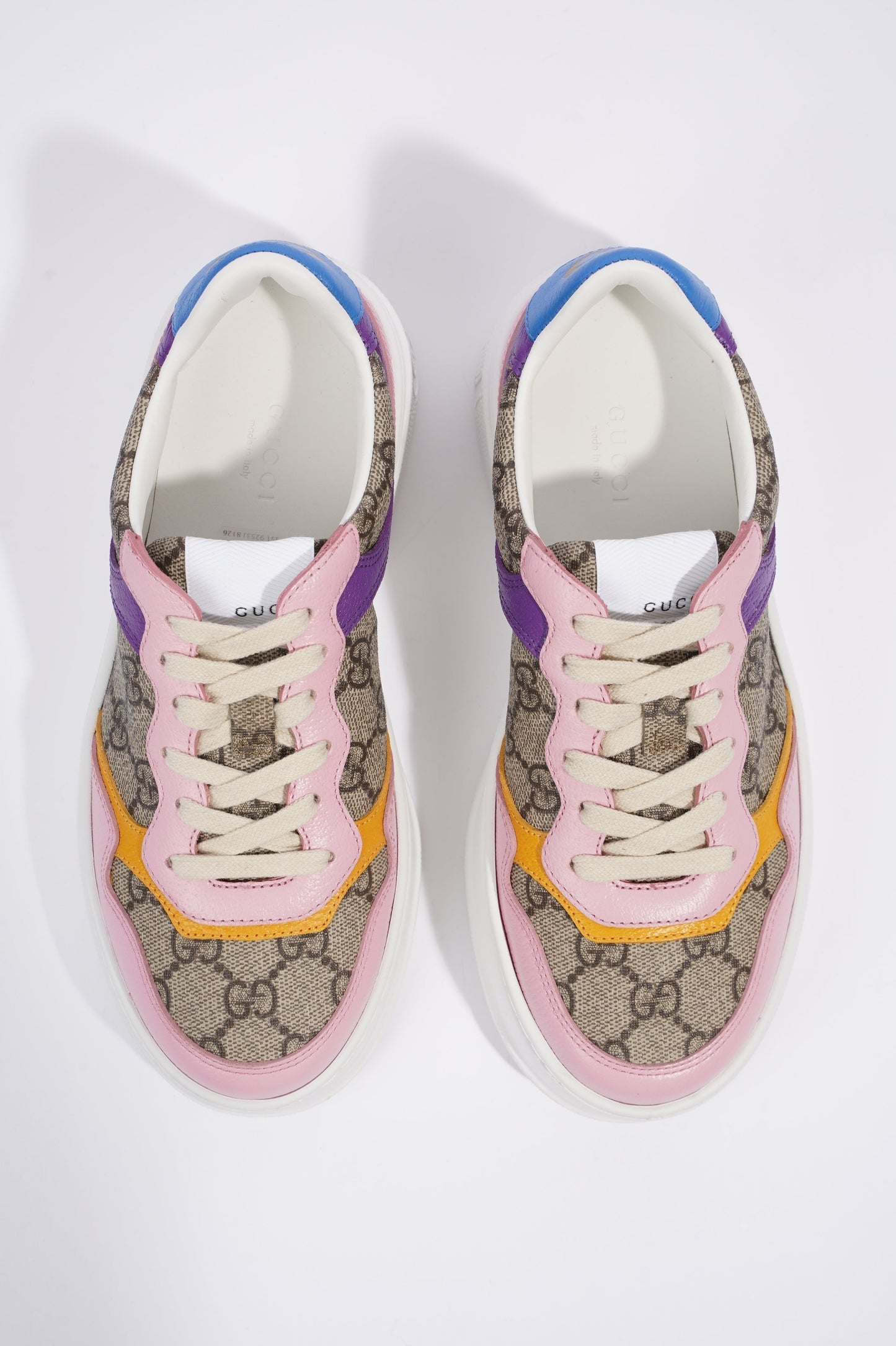 Gucci GG Supreme Monogram Pink / Beige Monogram / Purple Canvas EU 37 UK 4